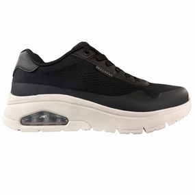 Quick Dry Insole Support Tech Skechers Men's 183310 Uno Flex- Spring On Air Black Casual Shoes