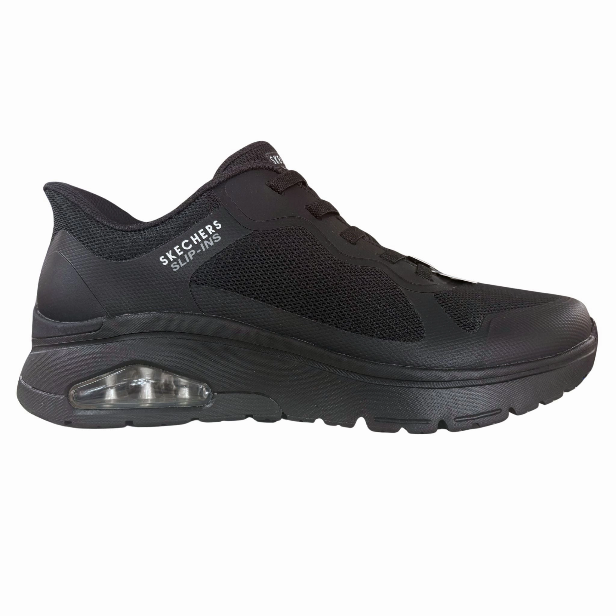All-around comfort Lean Build Skechers Men's 183312 Skechers Uno Flex - EZ Air Black Slip-ins Casual Shoes
