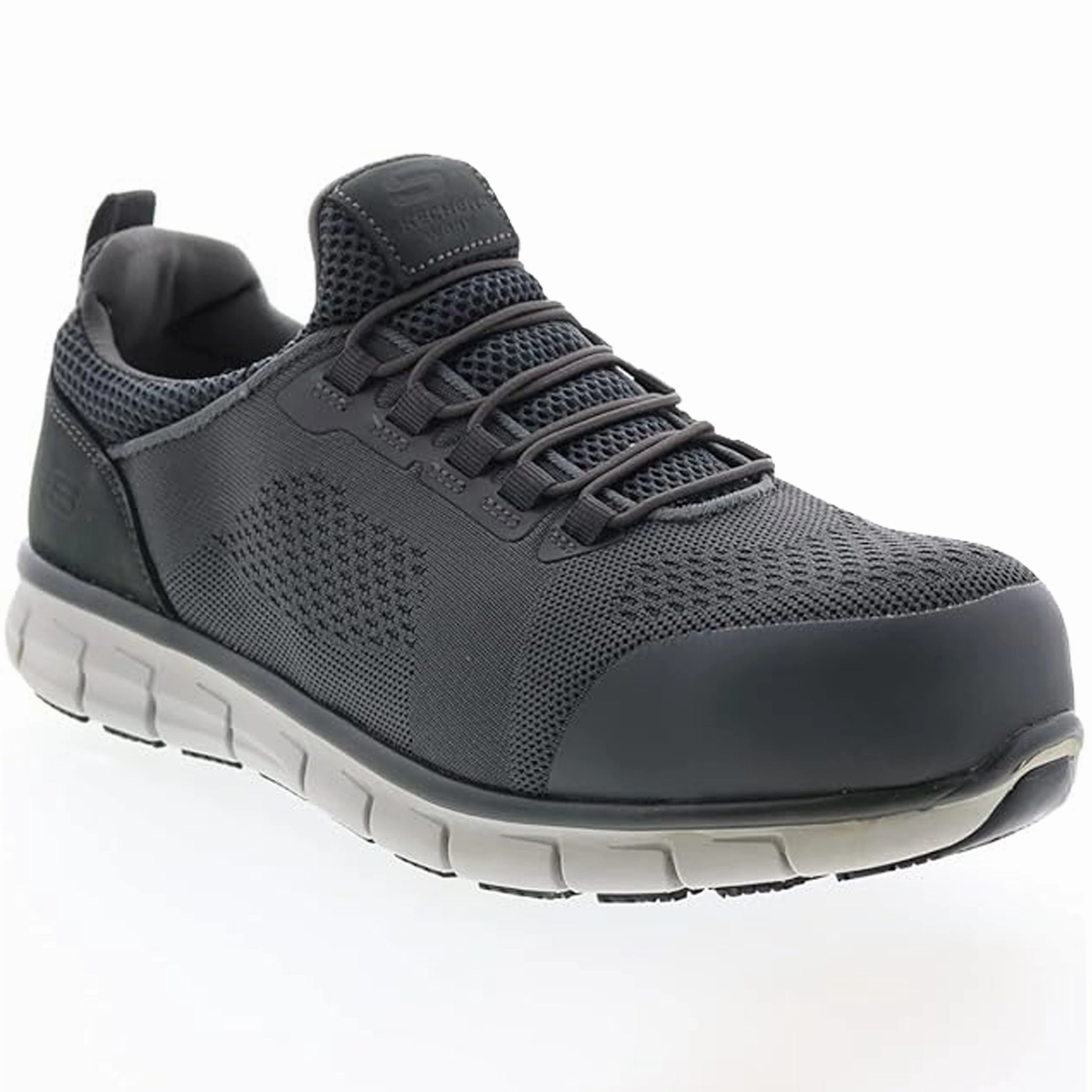 Smart Look Skechers Men's 200013 Synergy Omat Charcoal Safety Toe Work Shoes