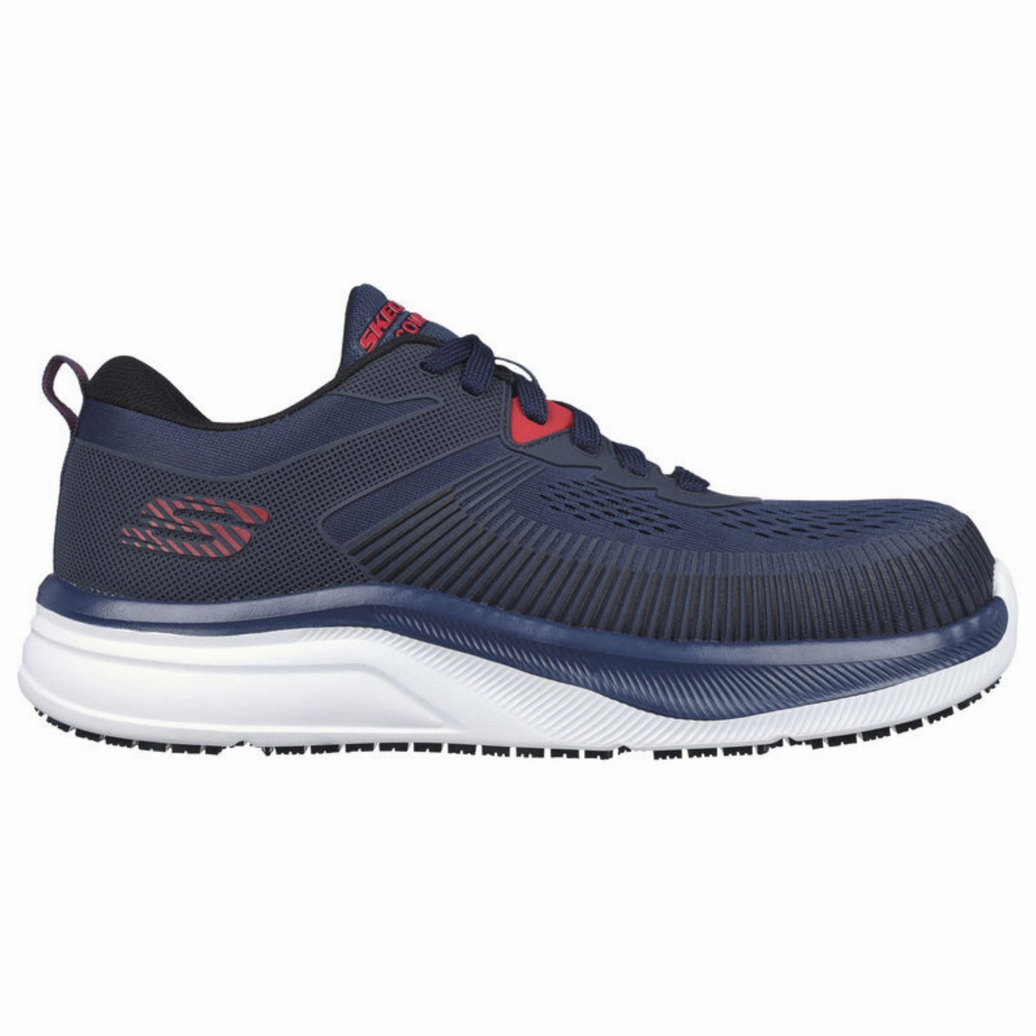 Skechers Men's 200199 Jevion Navy Safety Toe Metal Free Work Shoes LongLasting