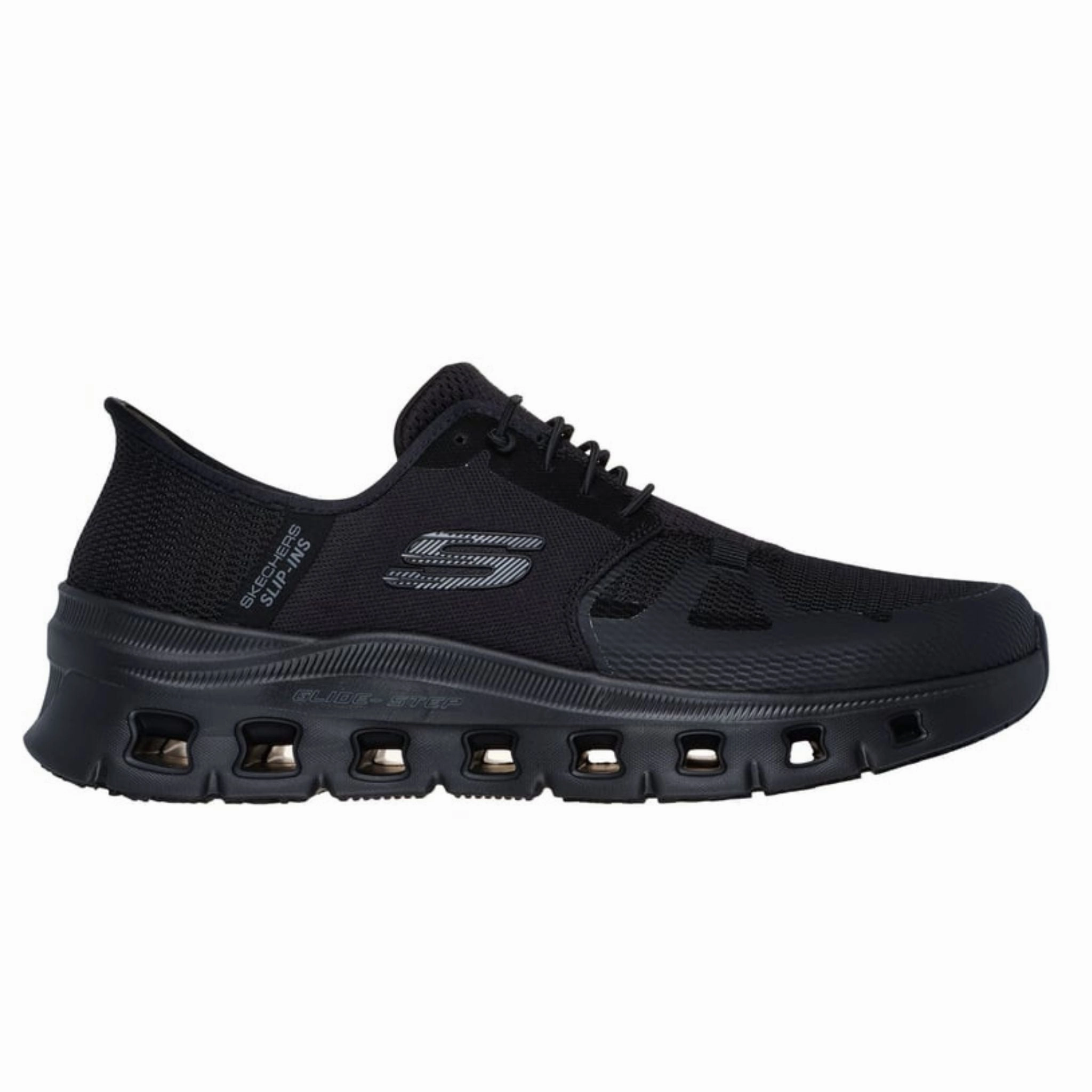Skechers Men's 200337 Glide-Step Pro Black Water Repellent Slip-ins Work Shoes Cool Feet Compression Activated Fit