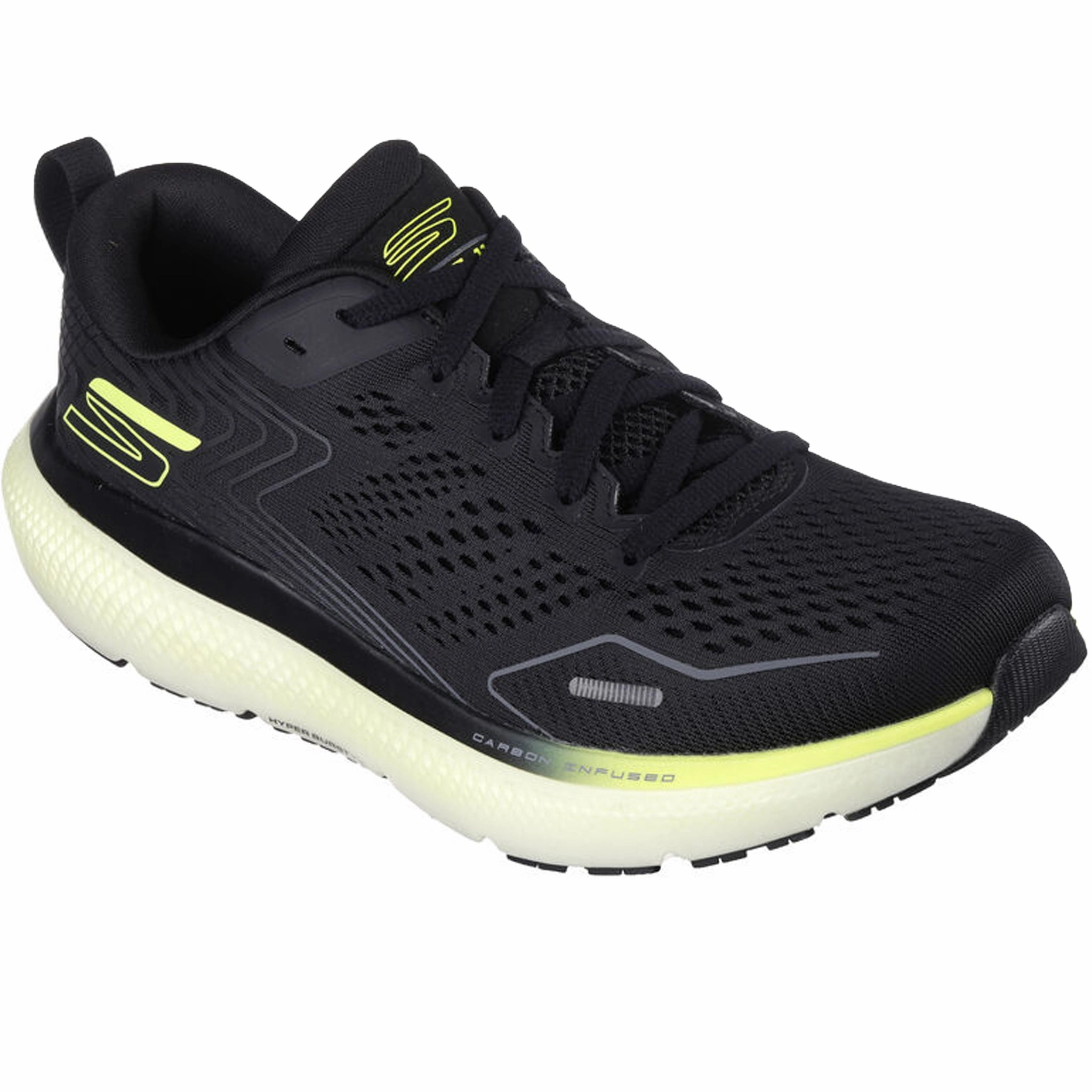 Urban use Skechers Men's 246079 Go Run Ride 11 Black White Archfit Running Shoes