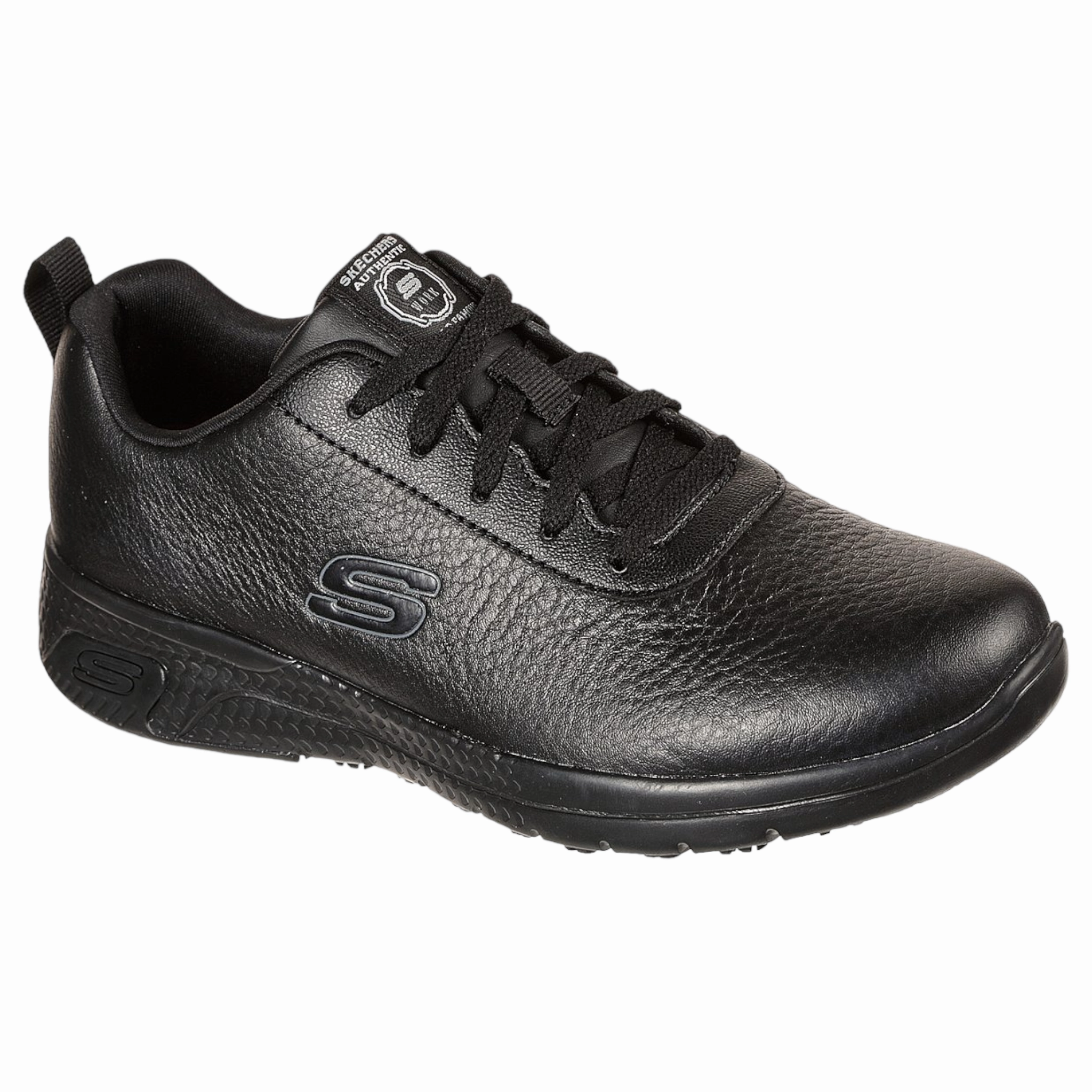 Skechers Women's 108010W Marsing Gmina Black Work Shoes WIDE Support Sole Built To Move