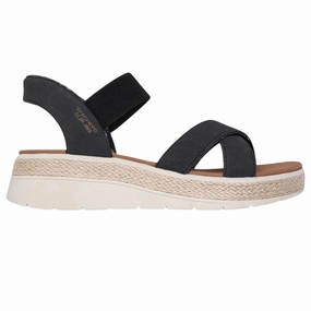 Ventilation Ports Design Skechers Women's 114414 BOBS Sun Ray Move Over Slip-Ins Black Sandals (WIDE)