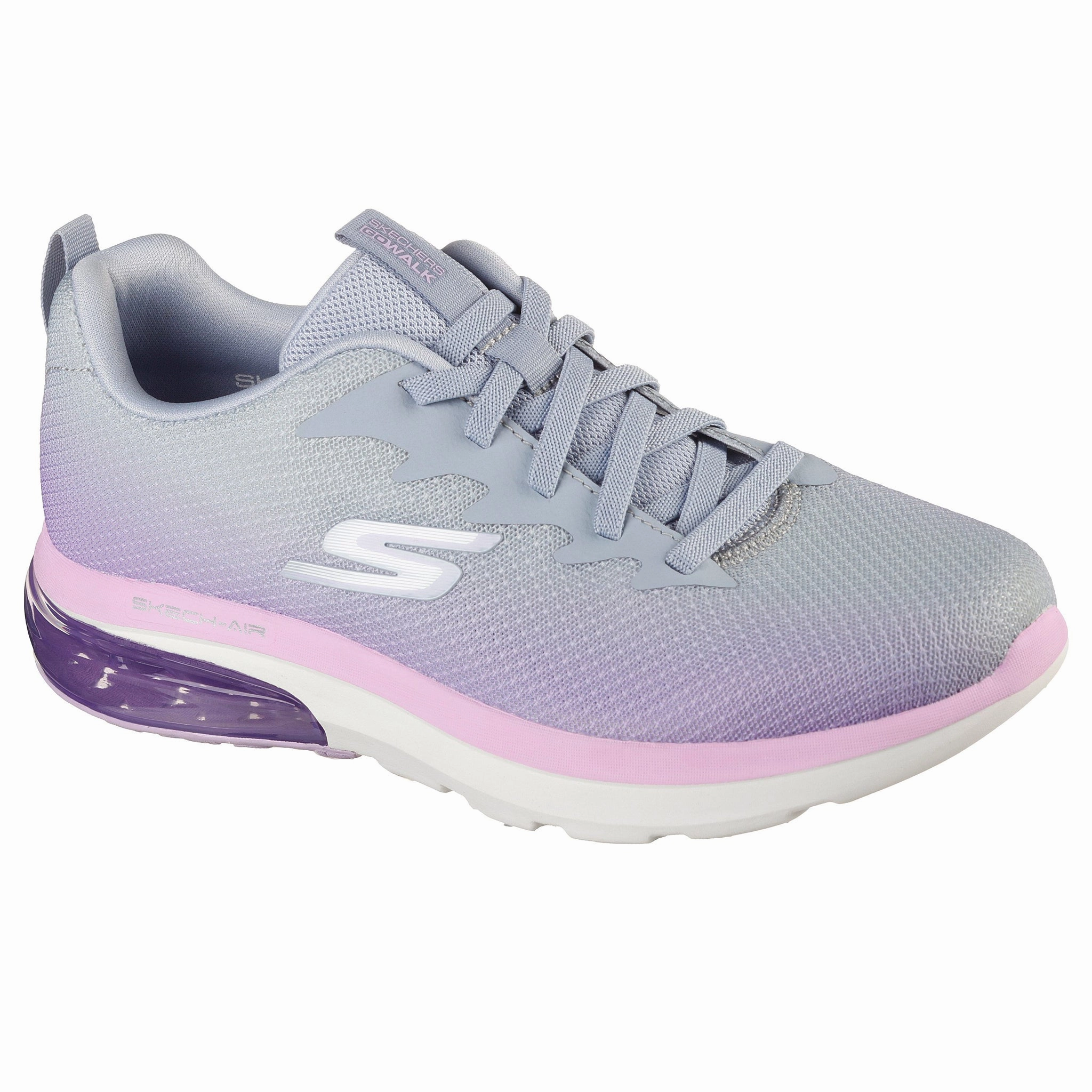 Skechers Women's 124348 GOwalk Air 2.0 Quick Breeze Gray/Lavender Athletic Shoes Easy Cushioning Comfort arch