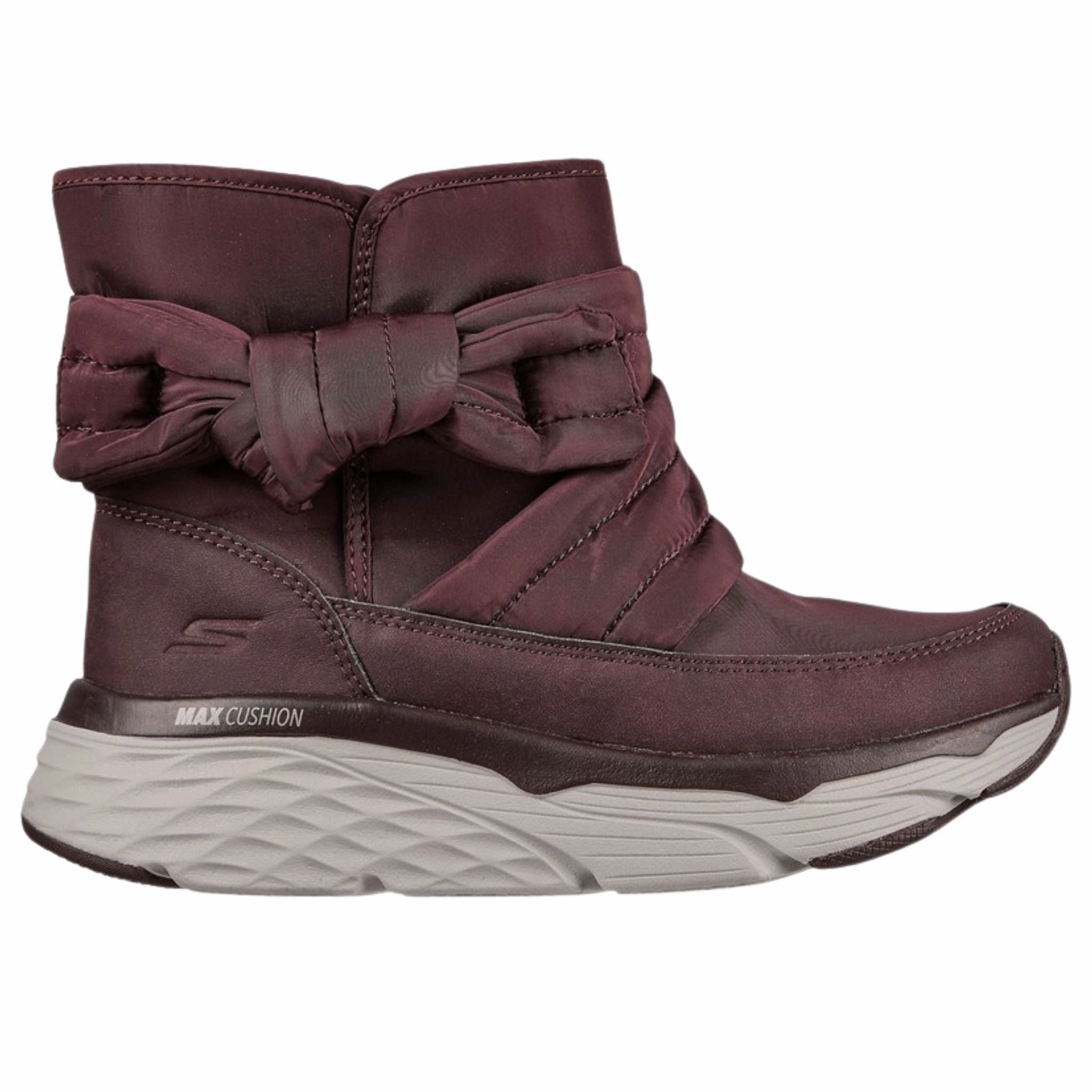 Skechers Women's 144359 Max Cushioning Finesse Burgundy Casual Boots Fashionable Design