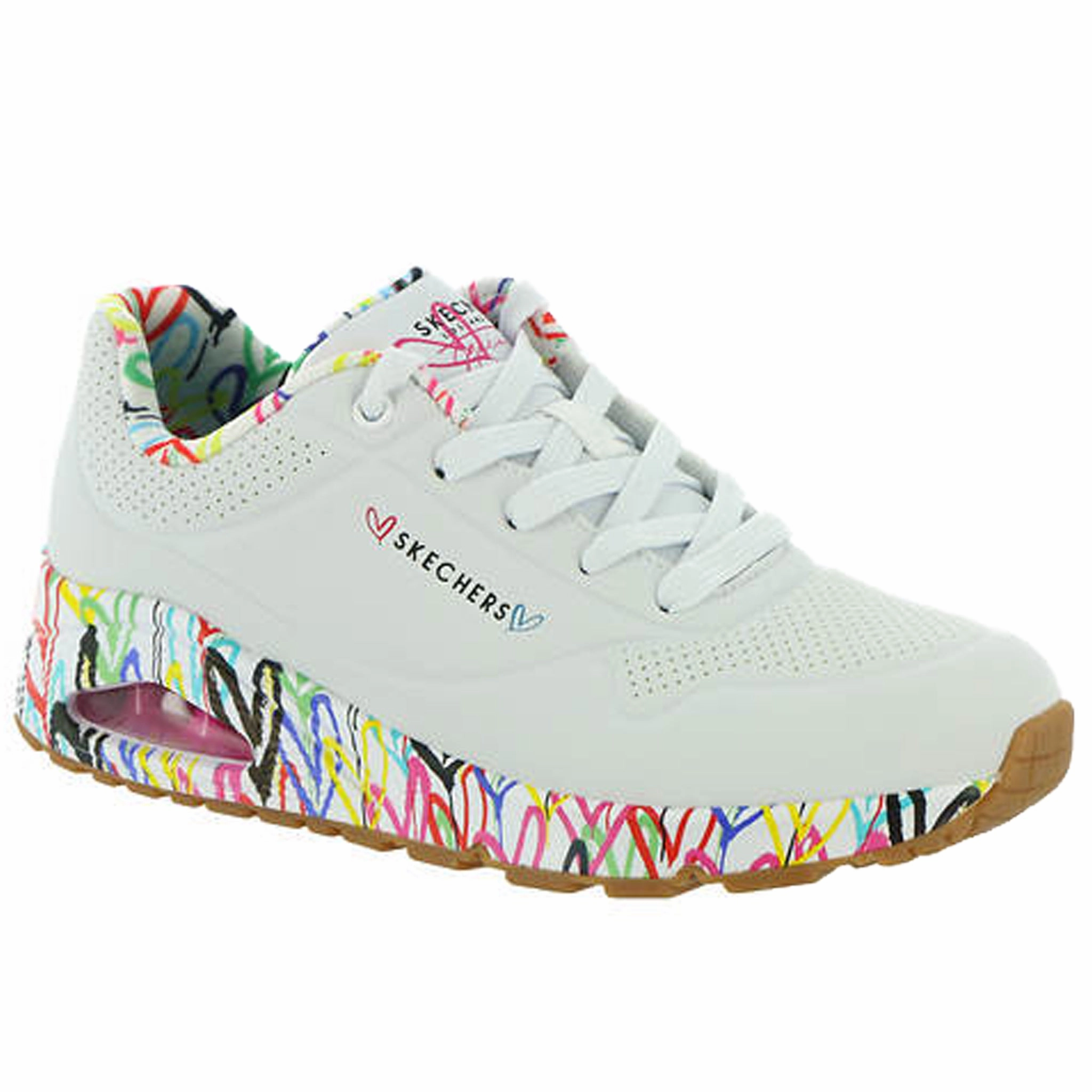 Skechers Women's 155506 Uno Loving Love Casual Shoes Smooth Lining