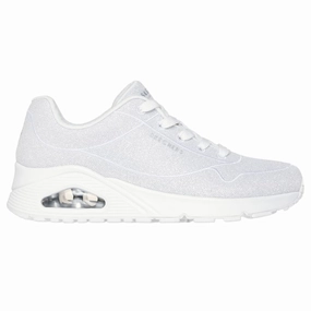 Skechers Women's 177023 Uno-Coruscate White Casual Shoes Sneaker Online Shopping Vertical Flex Channel