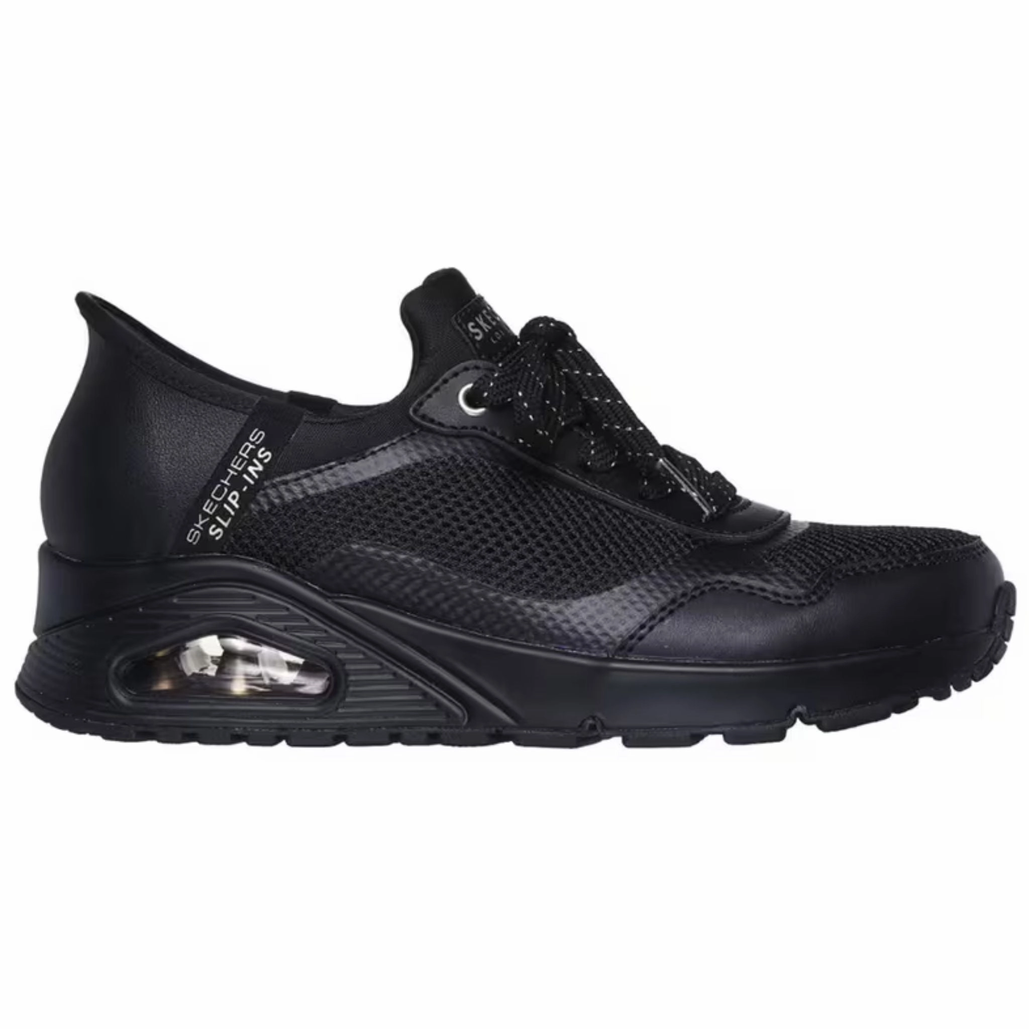 Skechers Women's 177111 UNO Slip in air Black Casual Shoes High impact
