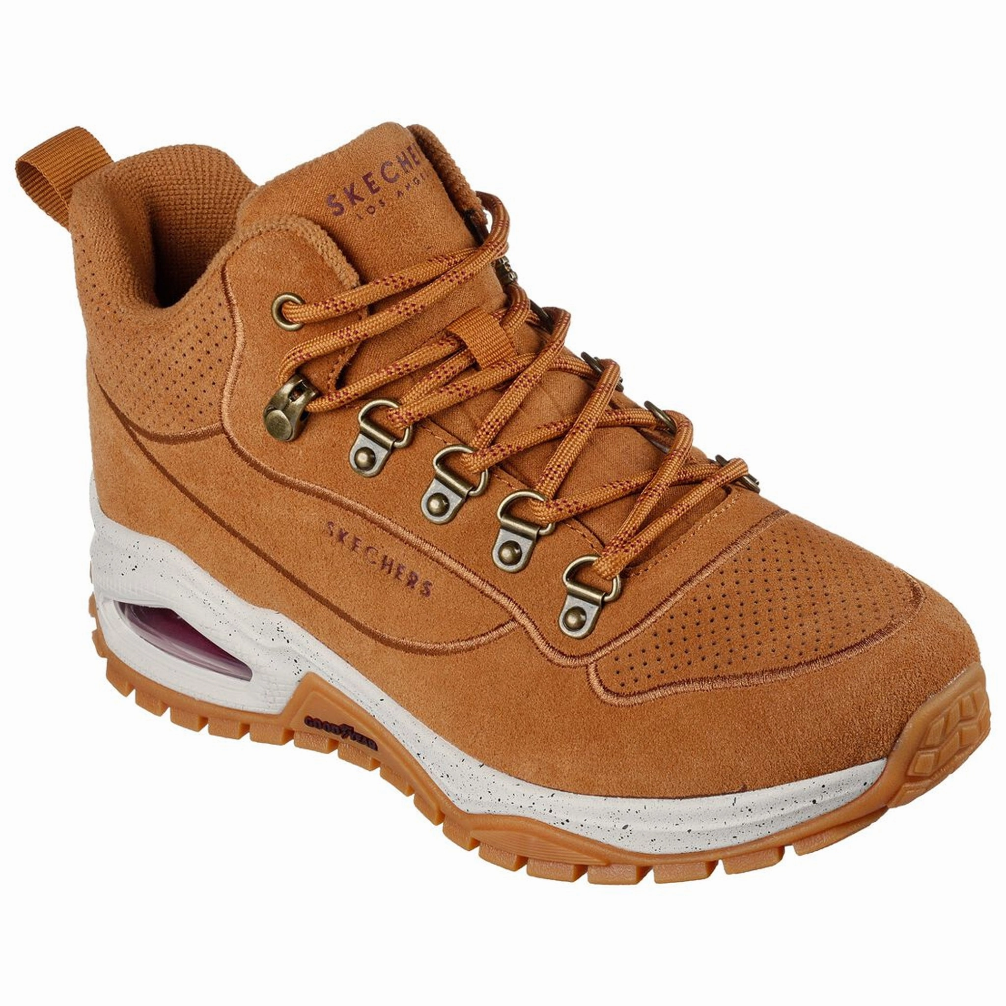 No Squeeze comfortable top Skechers Women's 177185 Uno Trail Outdoor Stroll Wheat Casual Hiking Boots