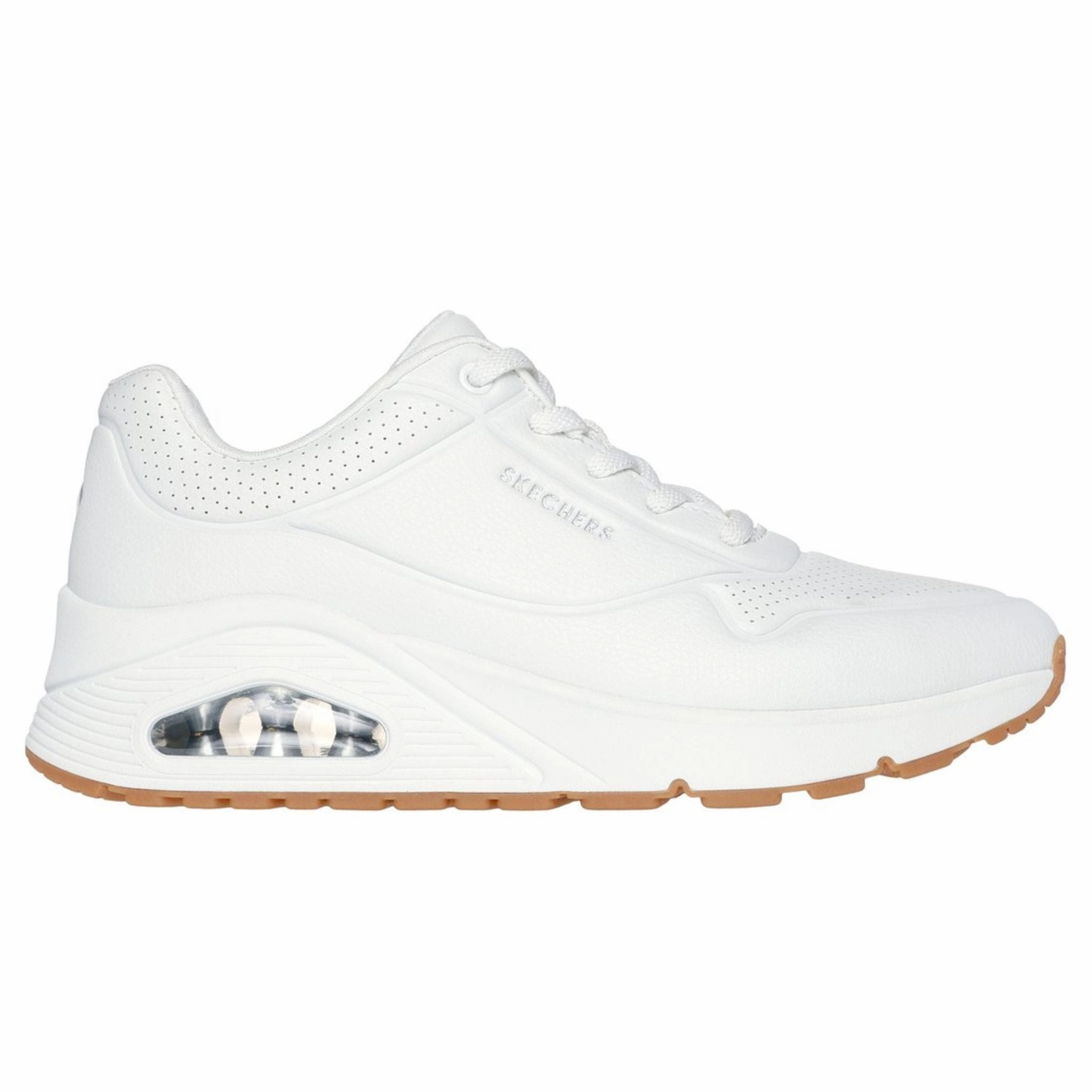 Impact absorption Impact Resistant Cushioning Skechers Women's 177480 Uno Envy - Pointed Bliss White Casual Shoes