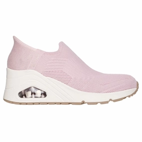 Textured Tread Skechers Women's 177523 Uno Wedge-Kickin' Knit Blush Pink Slip-ins  Casual Shoes
