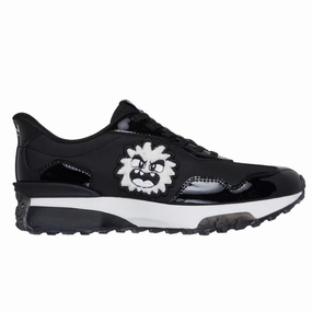 Skechers Women's 177748 Mark Nason Slip-ins Neo Jogger Vexx Doodle Black White Casual Shoes Stabilizing Heel Cage Anti Static Materials
