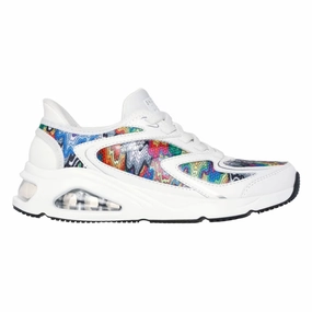 Skechers Women's 177931 Jen Stark: Tres-Air Uno-Iris Drip White Multi Slip-Ins Casual Shoes Ethically Sourced Materials