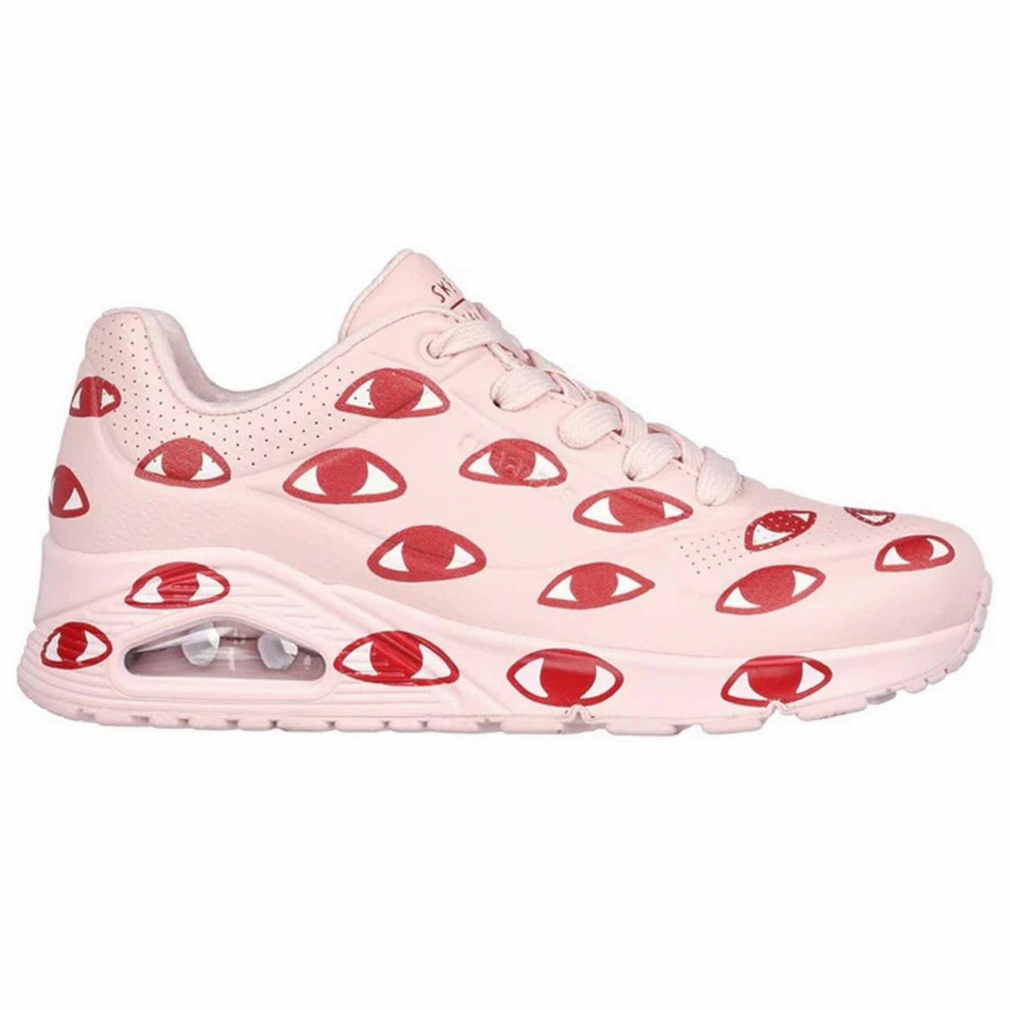 Skechers Women's 177955 Ricardo Cavolo Uno Many Eyes Pink Red Casual Shoes Shock Dissipating Endurance Ready