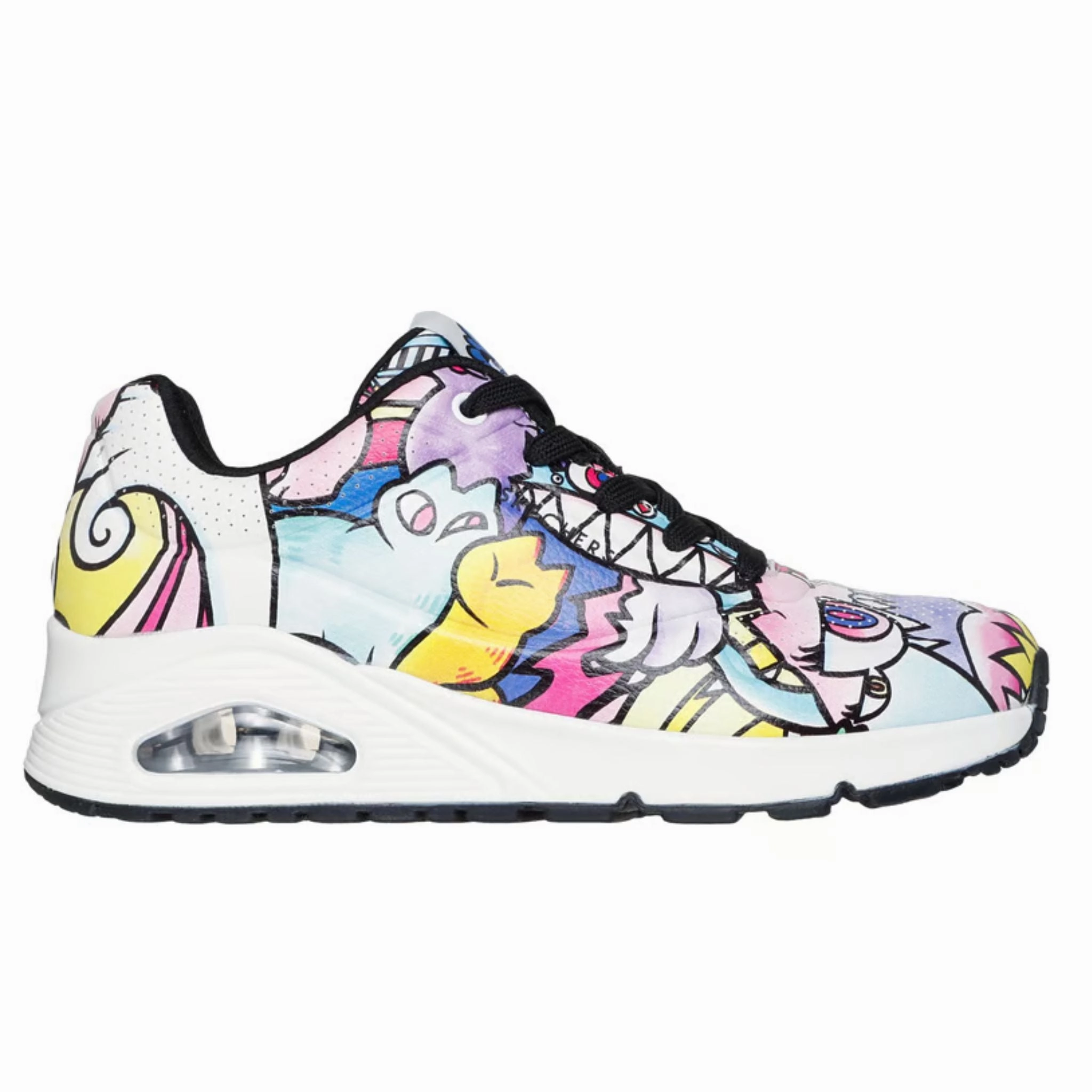 Skechers Women's 177973 Vexx Uno Doddle White Multi Casual Shoes Sleek lines