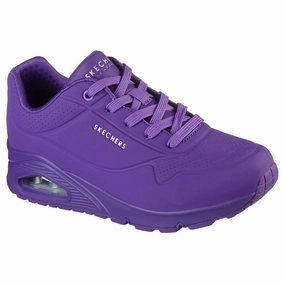 StylishAppearance Streamlined wear Skechers Women's 73667 Uno Night Shades Purple Casual Shoes