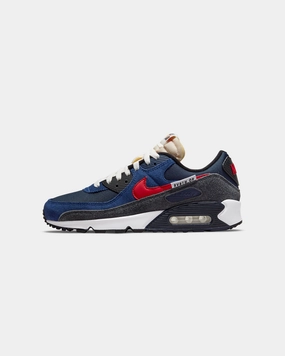 Sculpted durability Nike Air Max 90 Deep Royal/University Red
