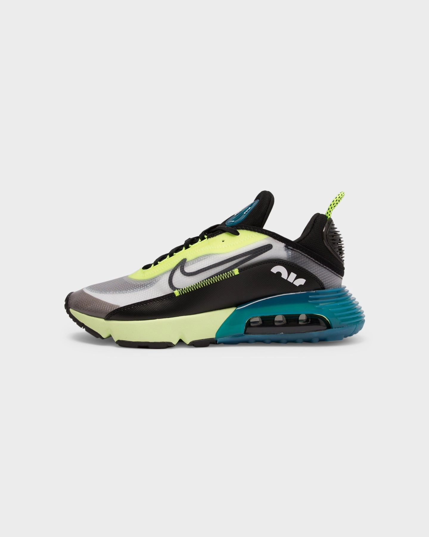 Nike Men's Air Max 2090 White/Black/Volt cyclists' efficiency Ankle Hugging Fit