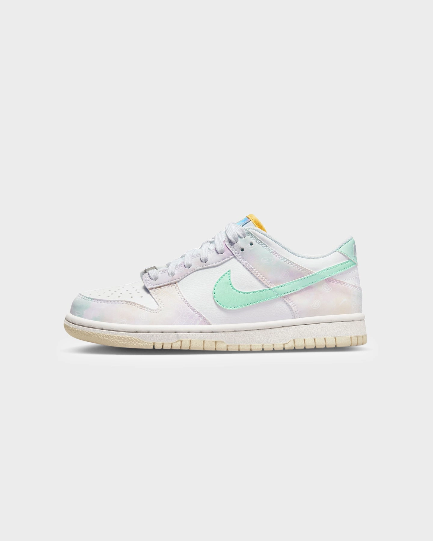 Nike Kids' Dunk Low (GS) White/Mint Foam Impact Resistant Chassis