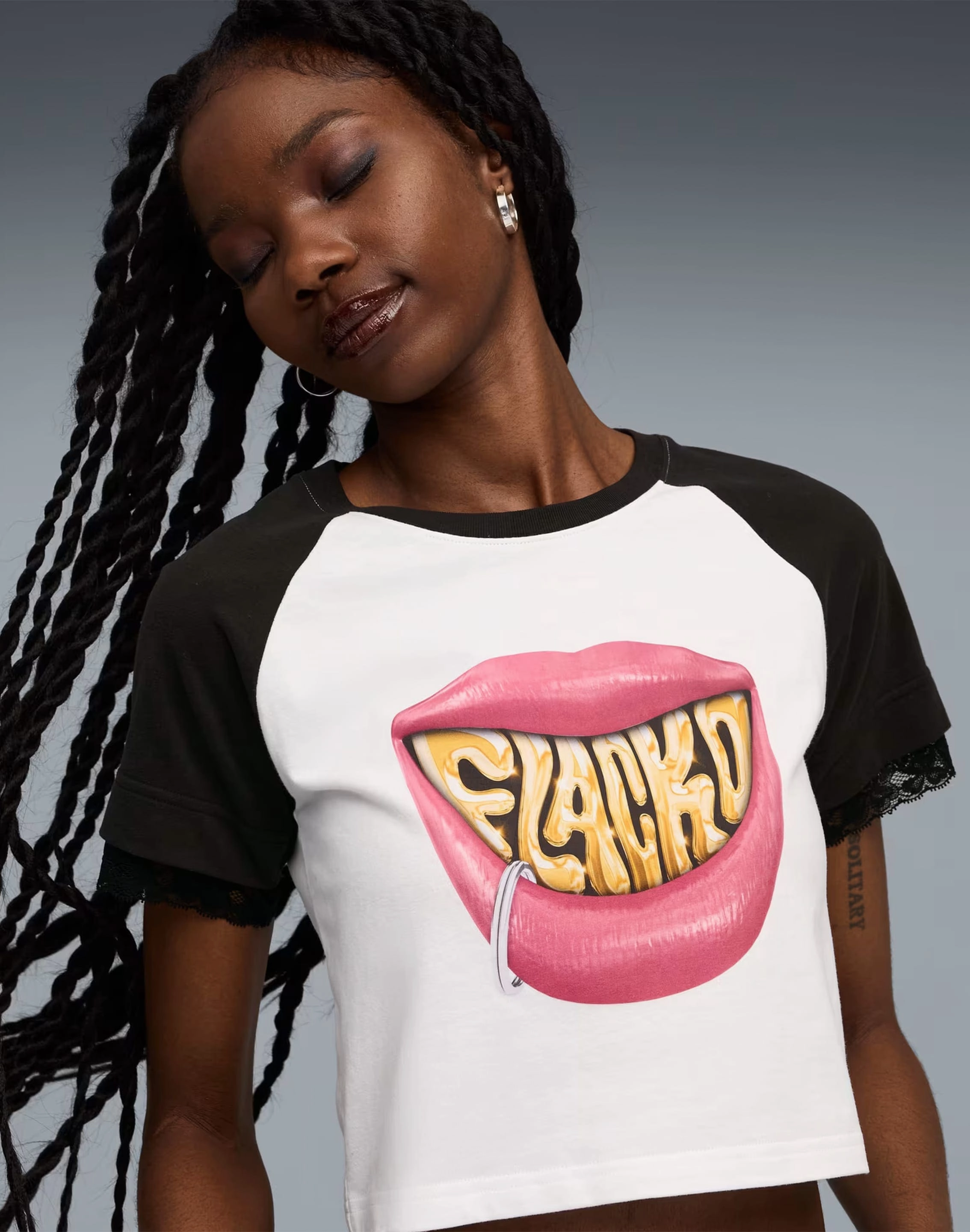 Casual cushioning Vibration Dampening Core Puma A$AP Rocky Flacko Smile Baby Tee