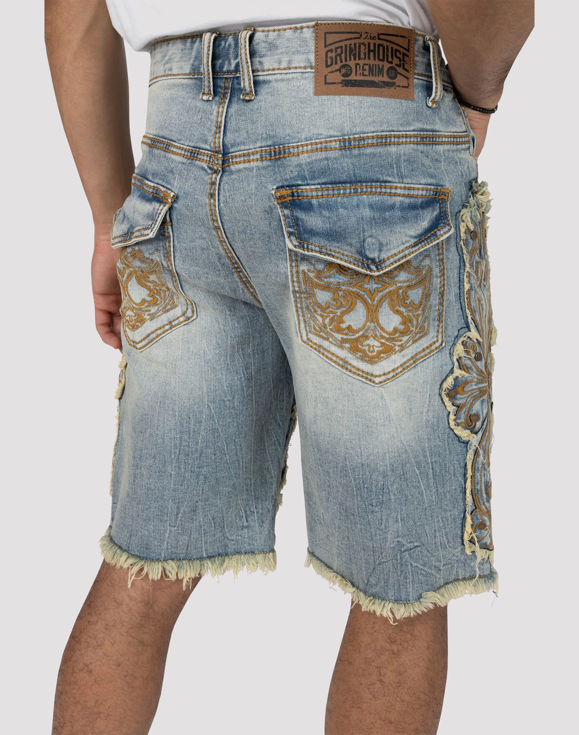 Smoke Rise Lucca Western Denim Shorts winter - style