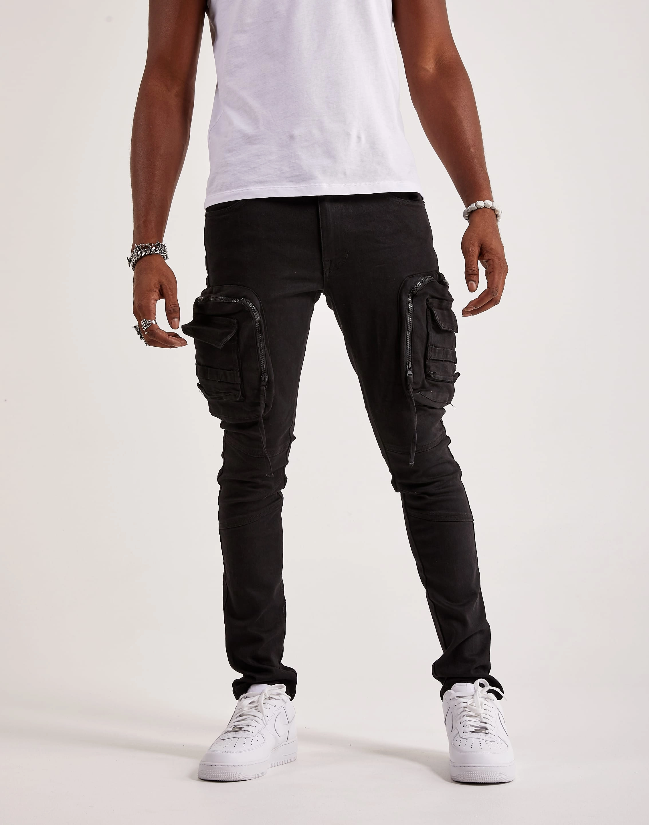 Smoke Rise Twill Slim Tapered Cargo Pants Compression Resistant Foam