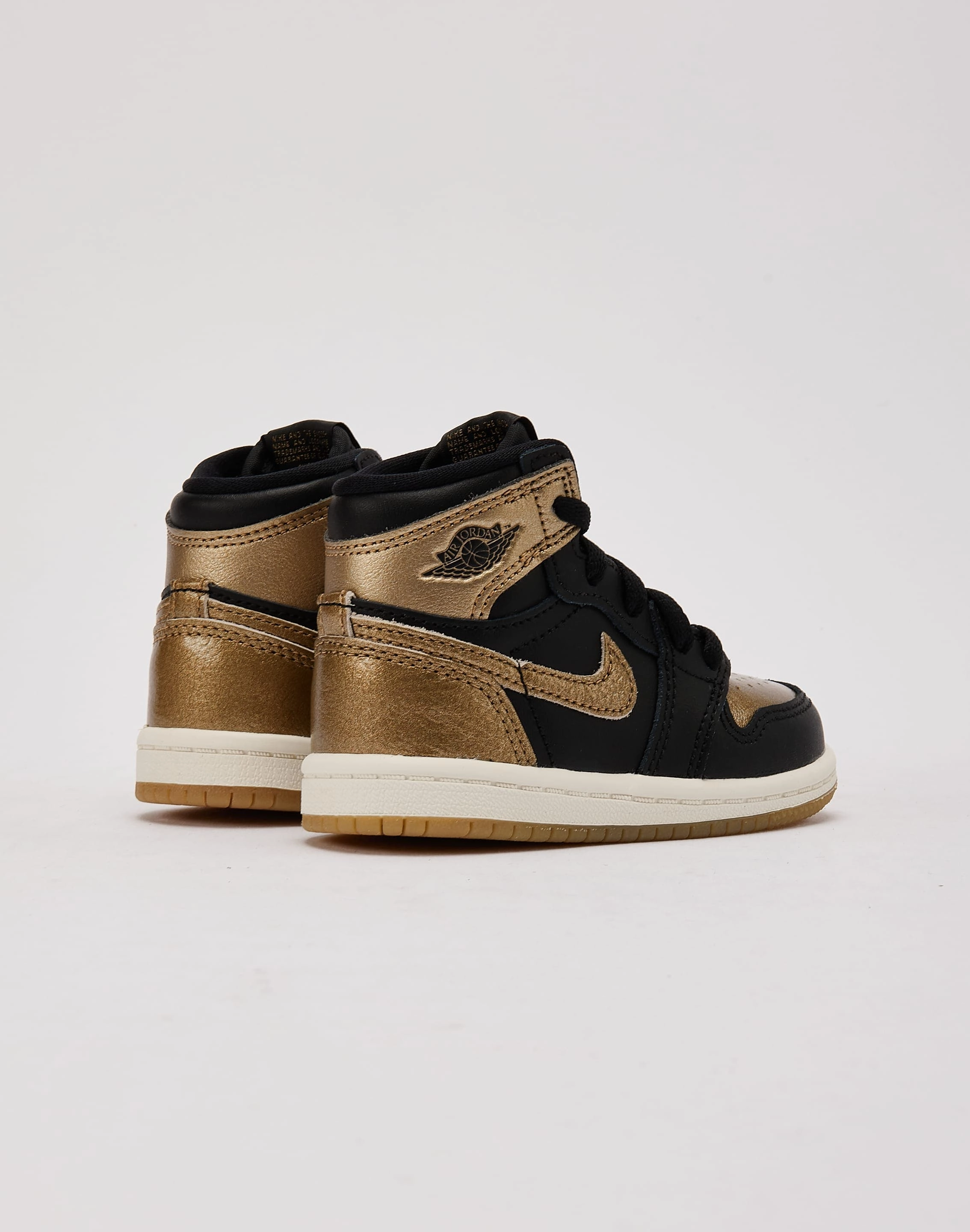 Jordan Air Jordan 1 Retro High OG ??Black And Gold?? Toddler pull - tab