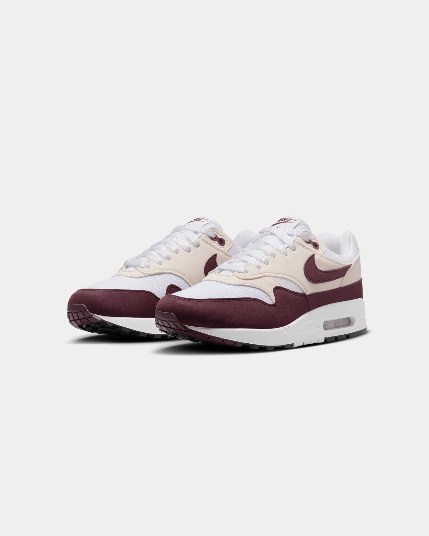 Waterproof Membrane Layer Hypoallergenic Liner Nike Women's Air Max 1 White/Night Maroon-Phantom Black