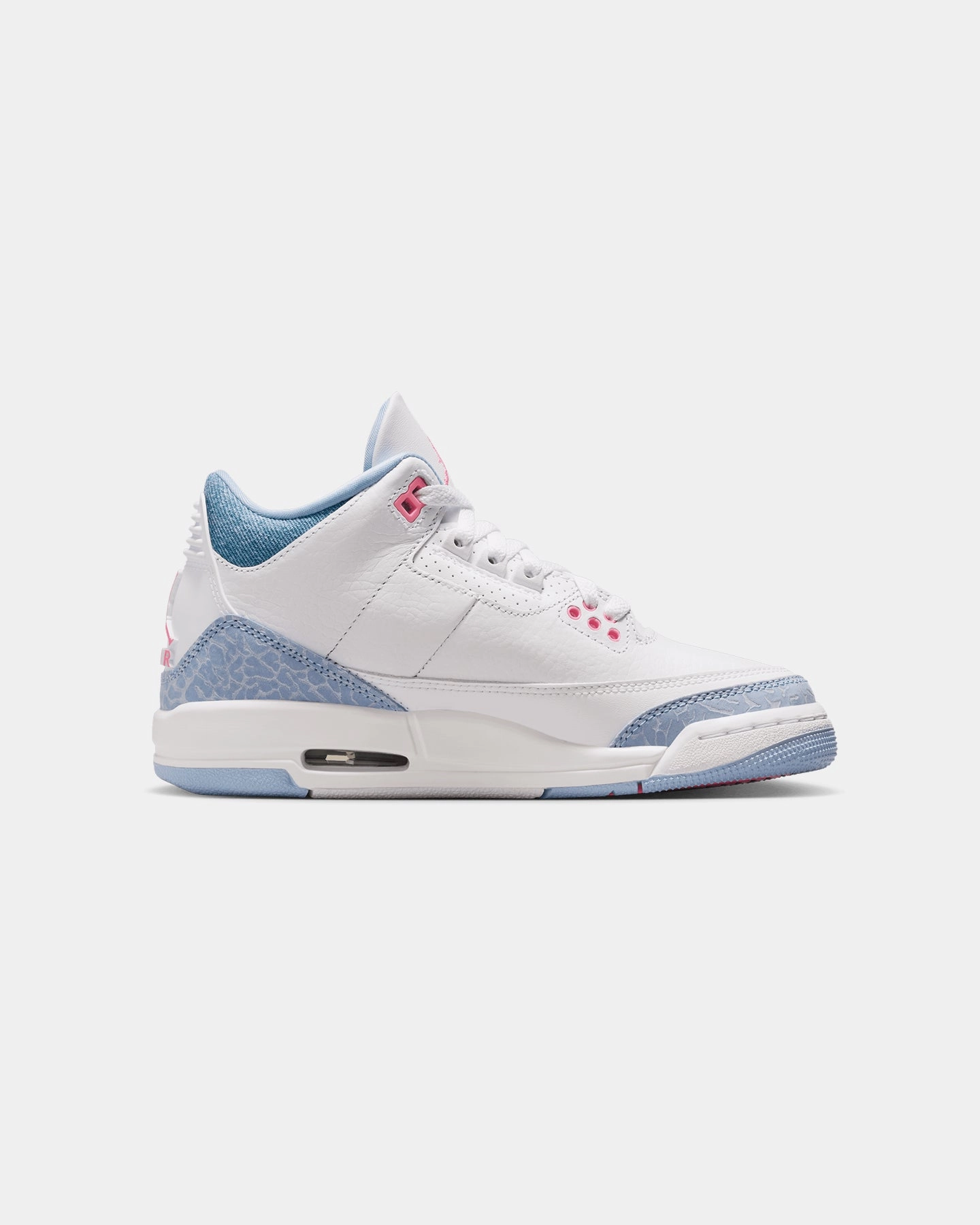 Open-toe Jordan Kids' Air Jordan 3 Retro (GS) White/Pink Glow