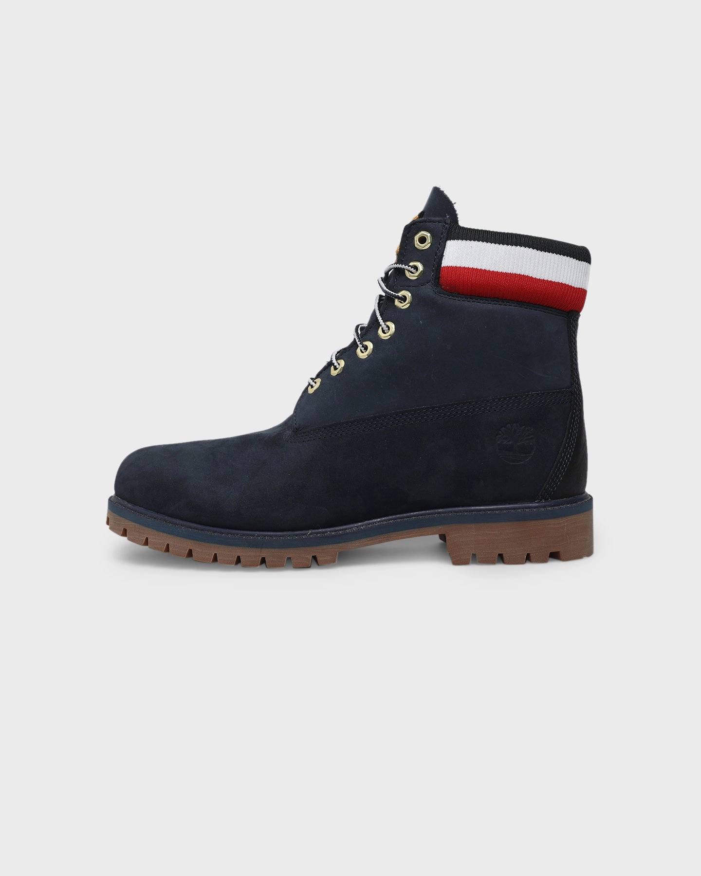 Timeless Chic Timberland 6" Premium Boot Navy/Red