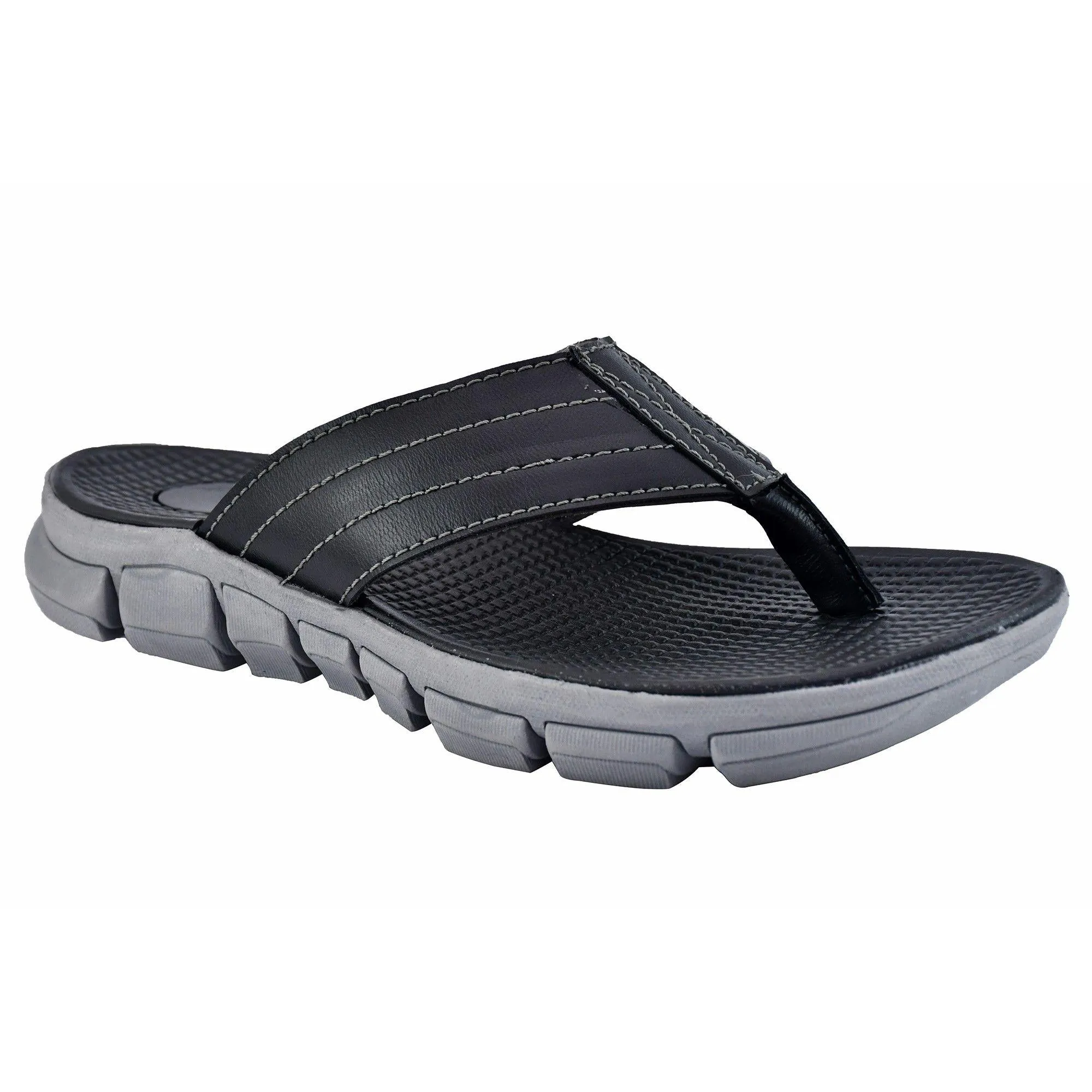 AM PM Genuine Leather Men's Daily Wear Slippers Orthopedic friendly