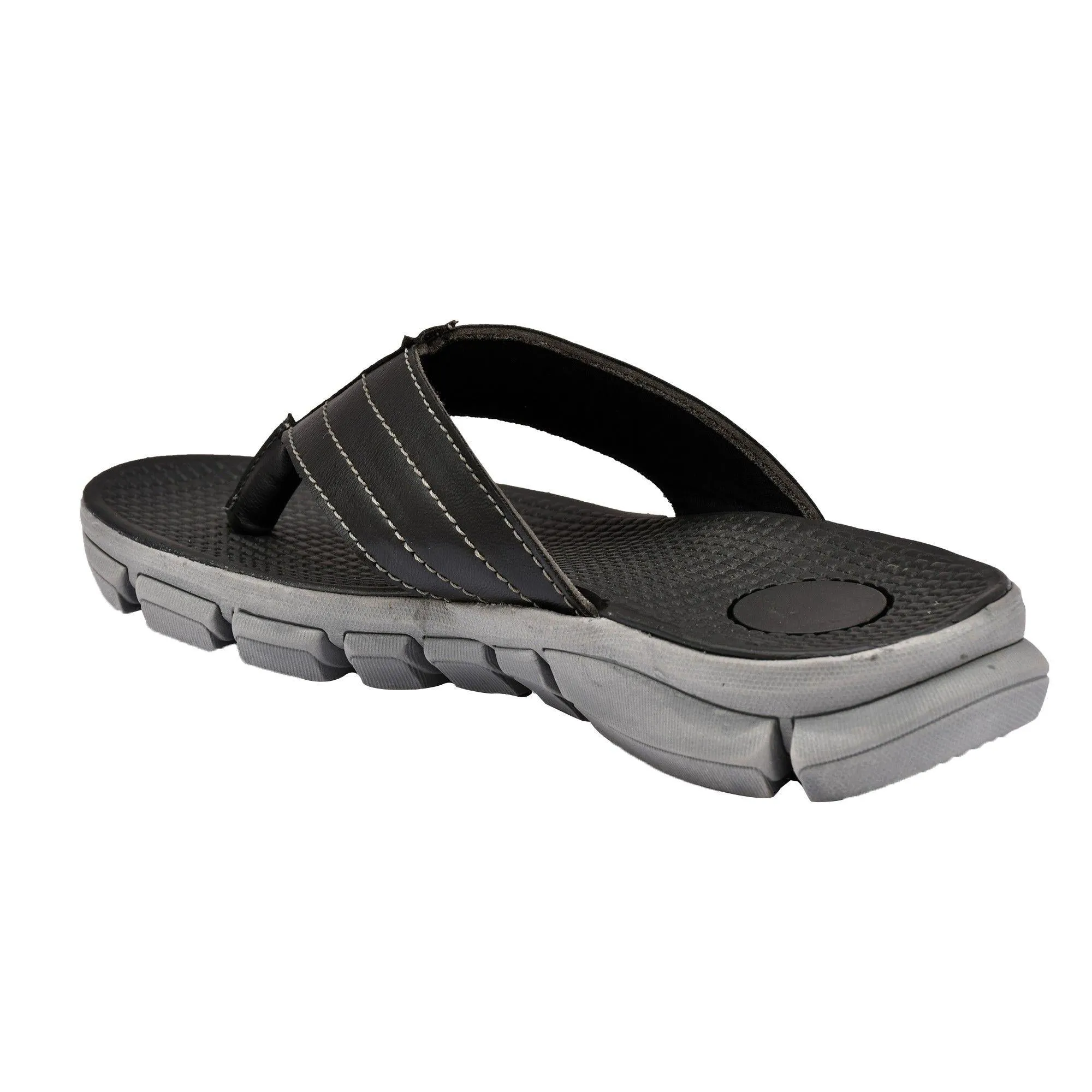 Lightweight sole design AM PM Genuine Leather Men's Daily Wear Slippers