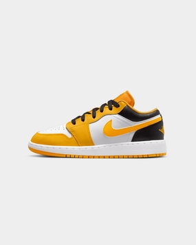 Jordan Kid's Air Jordan 1 Low (GS) "University Gold" Taxi/Black/White Adjustable Lace Lock Casual flexibility
