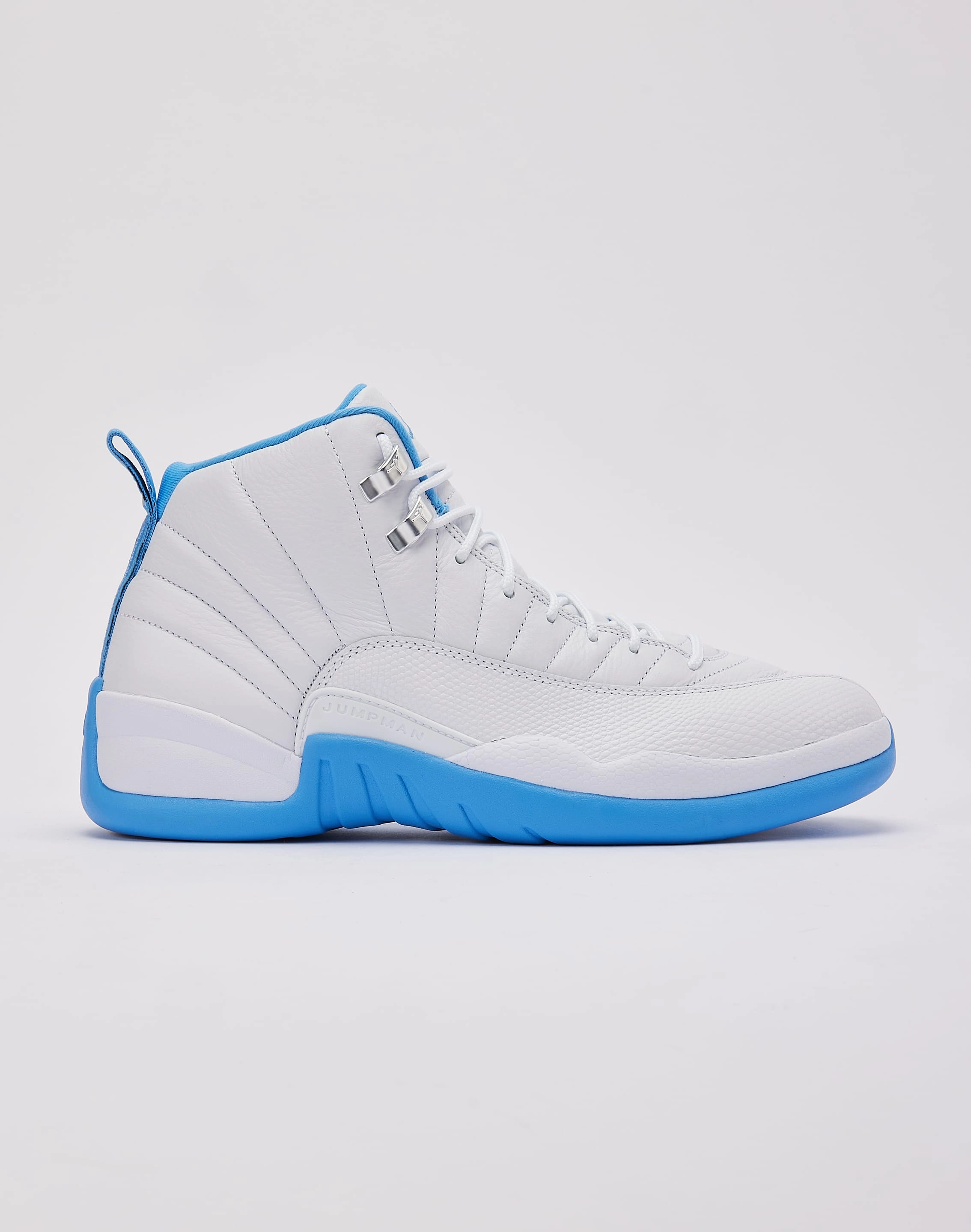 Jordan Air Jordan 12 Retro 'White and University Blue' Hybrid Wear Comfortable Strapping