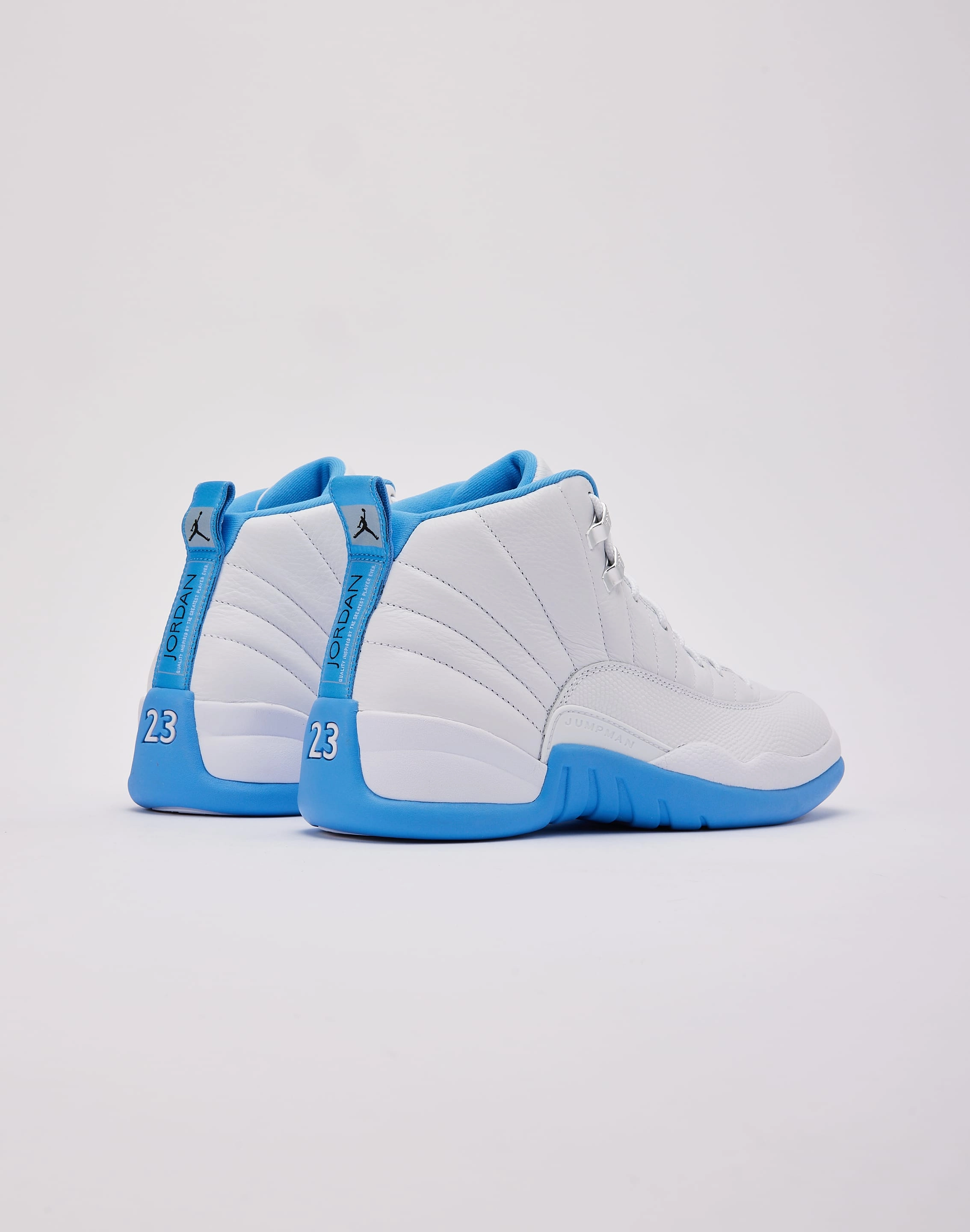 Jordan Air Jordan 12 Retro 'White and University Blue' Sculpted stability Toe Cap