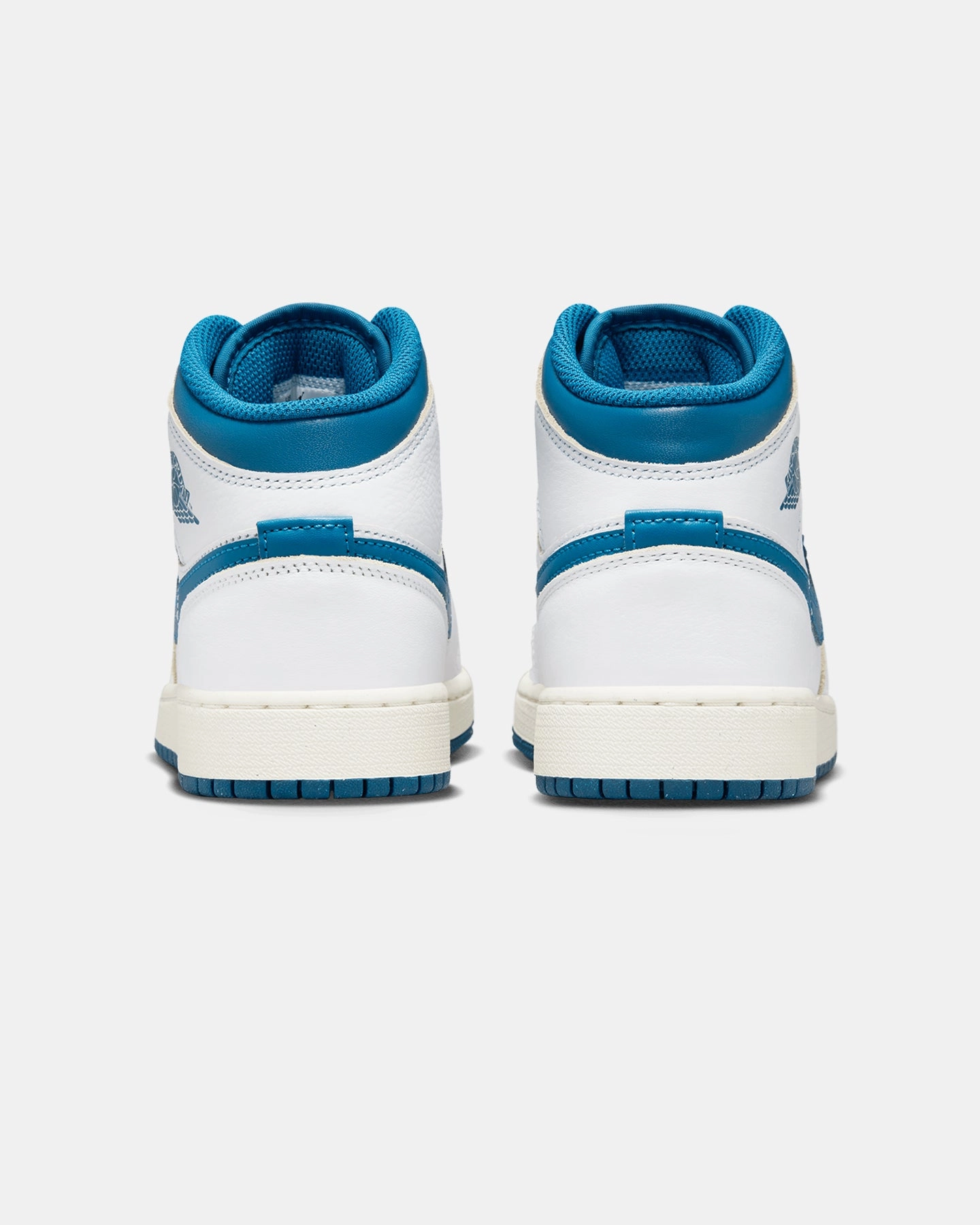 Slip Resistant Ultra Cushioned Jordan Kid's Air Jordan 1 Mid SE (GS) White/Industrial Blue