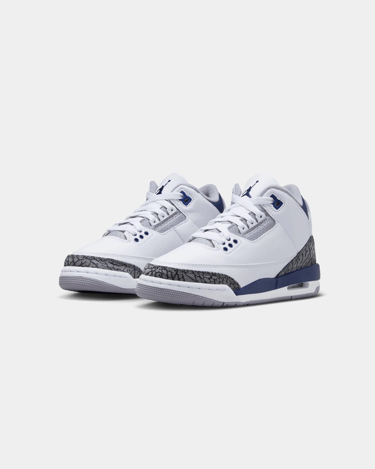 Jordan Kids' Air Jordan 3 Retro BG (GS) White/Midnight Durable Sole Durable Material