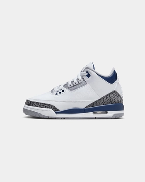 Jordan Kids' Air Jordan 3 Retro BG (GS) White/Midnight Structured wear