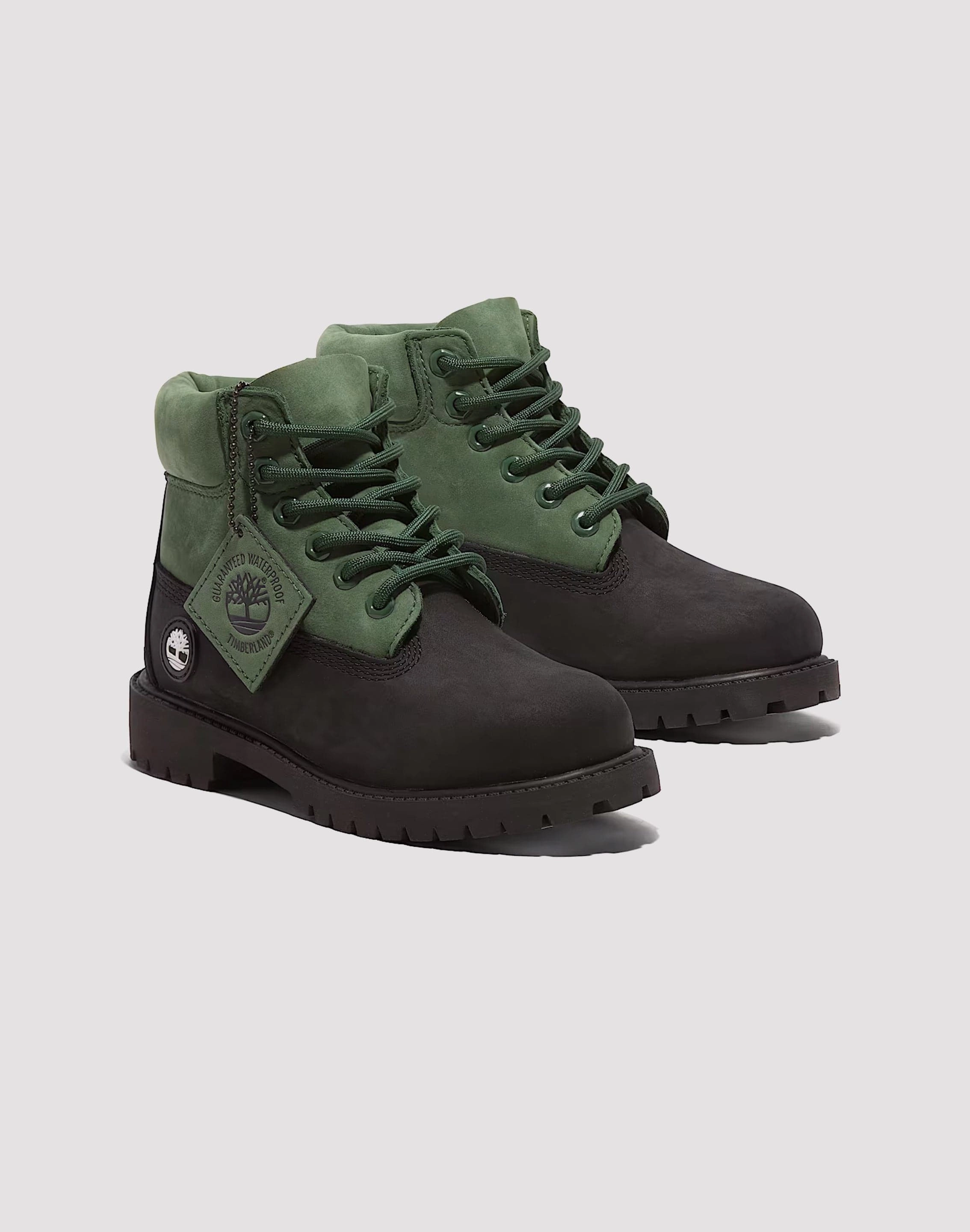 Timberland 6-Inch Premium Waterproof Boots Grade-School Impact Diffusing Heel Heel Lock Technology