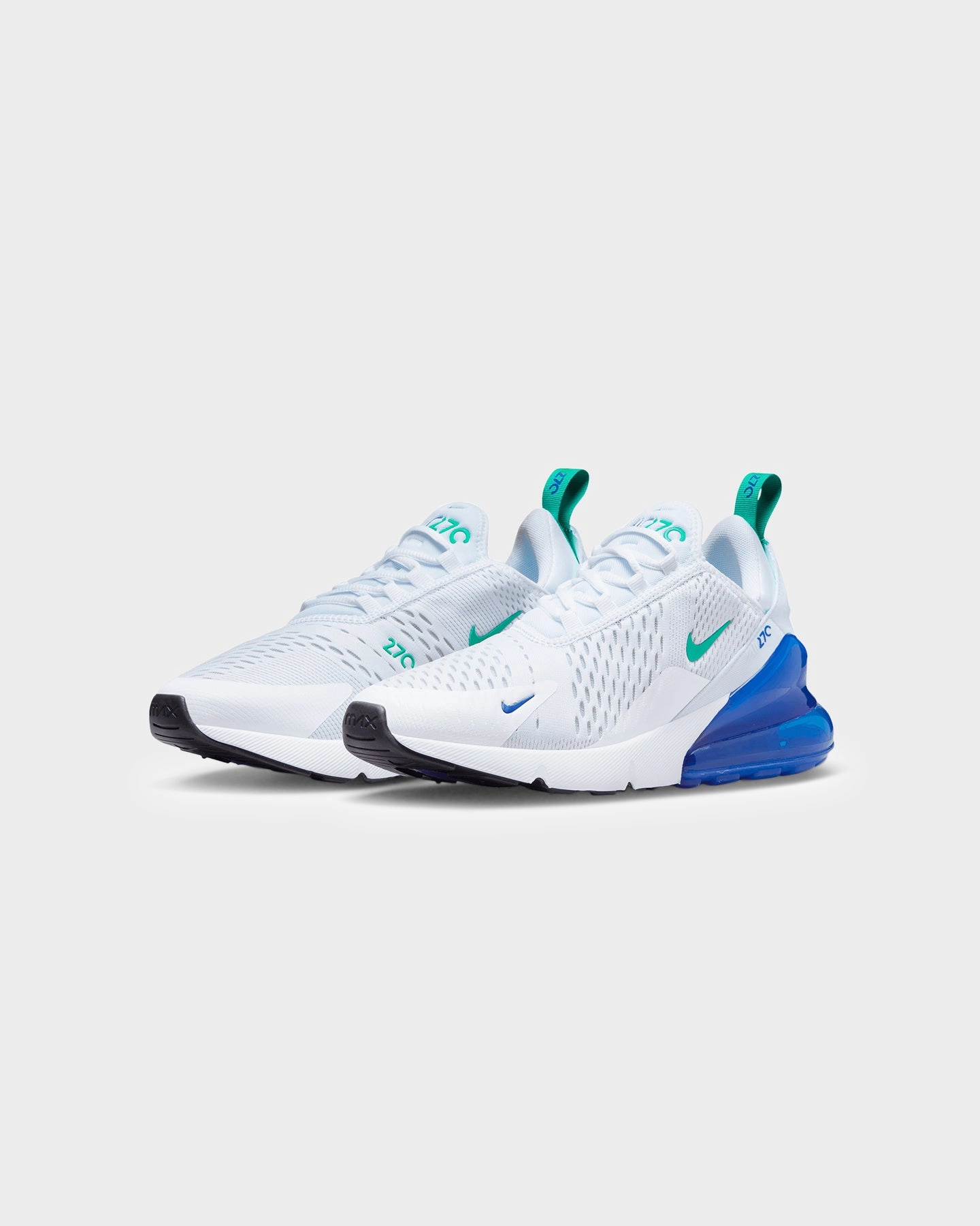 Nike Women's Air Max 270 White/Neptune Green/Lapis Durable Tread Design