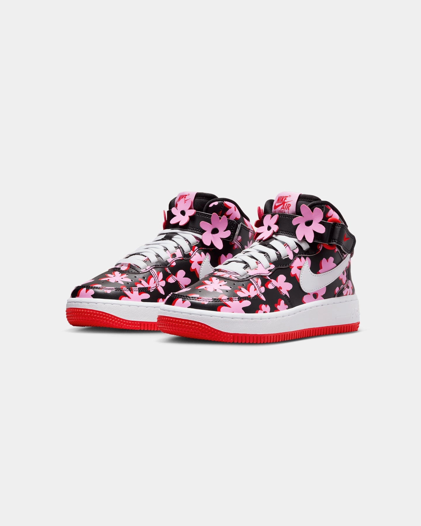 Ventilated Insole Nike Kids' Air Force 1 Mid EasyOn SE (GS) Black/White/Pink
