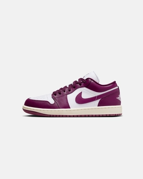 Cushioned Insole Technology customization - level Jordan Women's Air Jordan 1 Low "Fireberry" White/Bordeaux