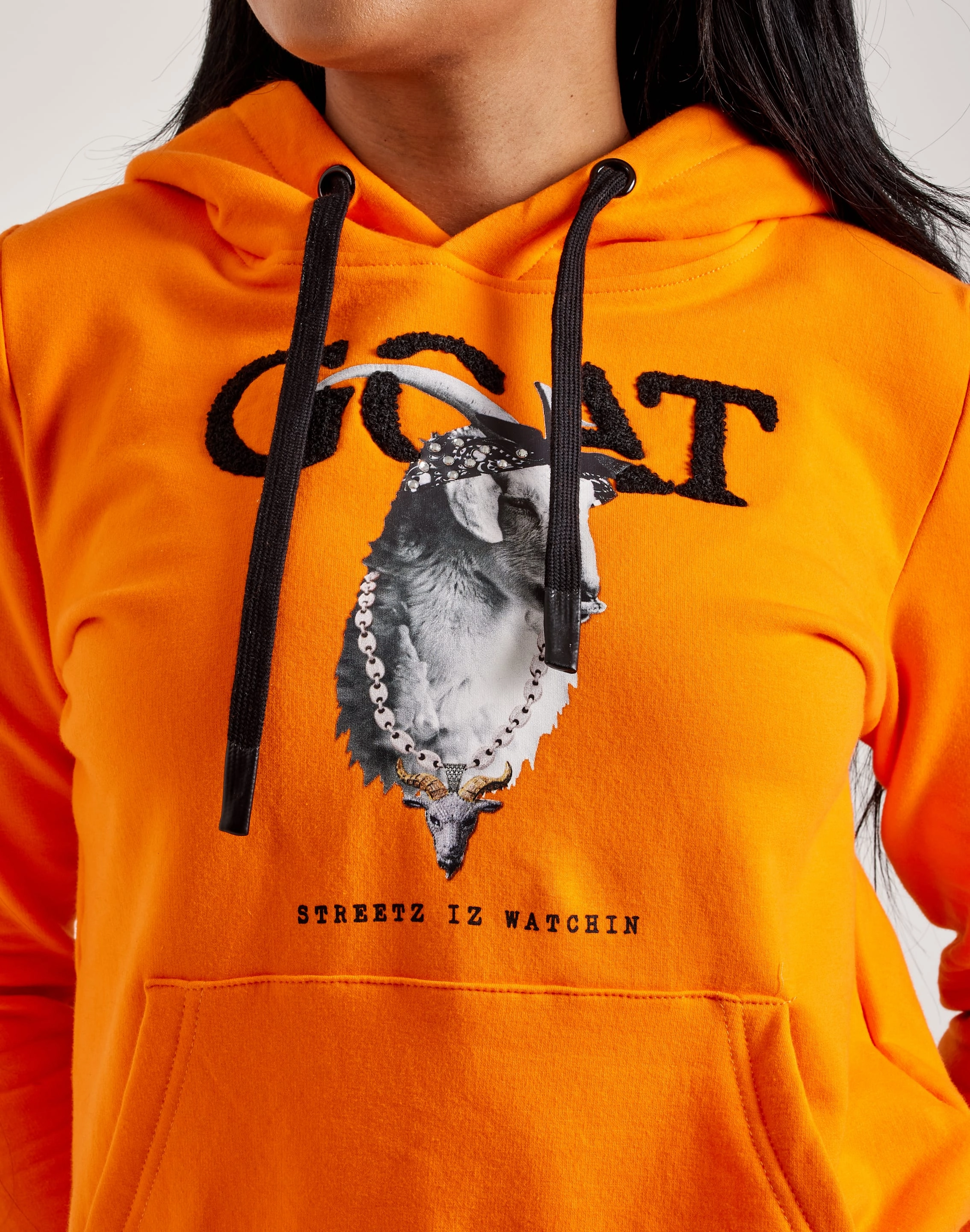 strap - on style Streetz Iz Watchin Goat Pullover Hoodie