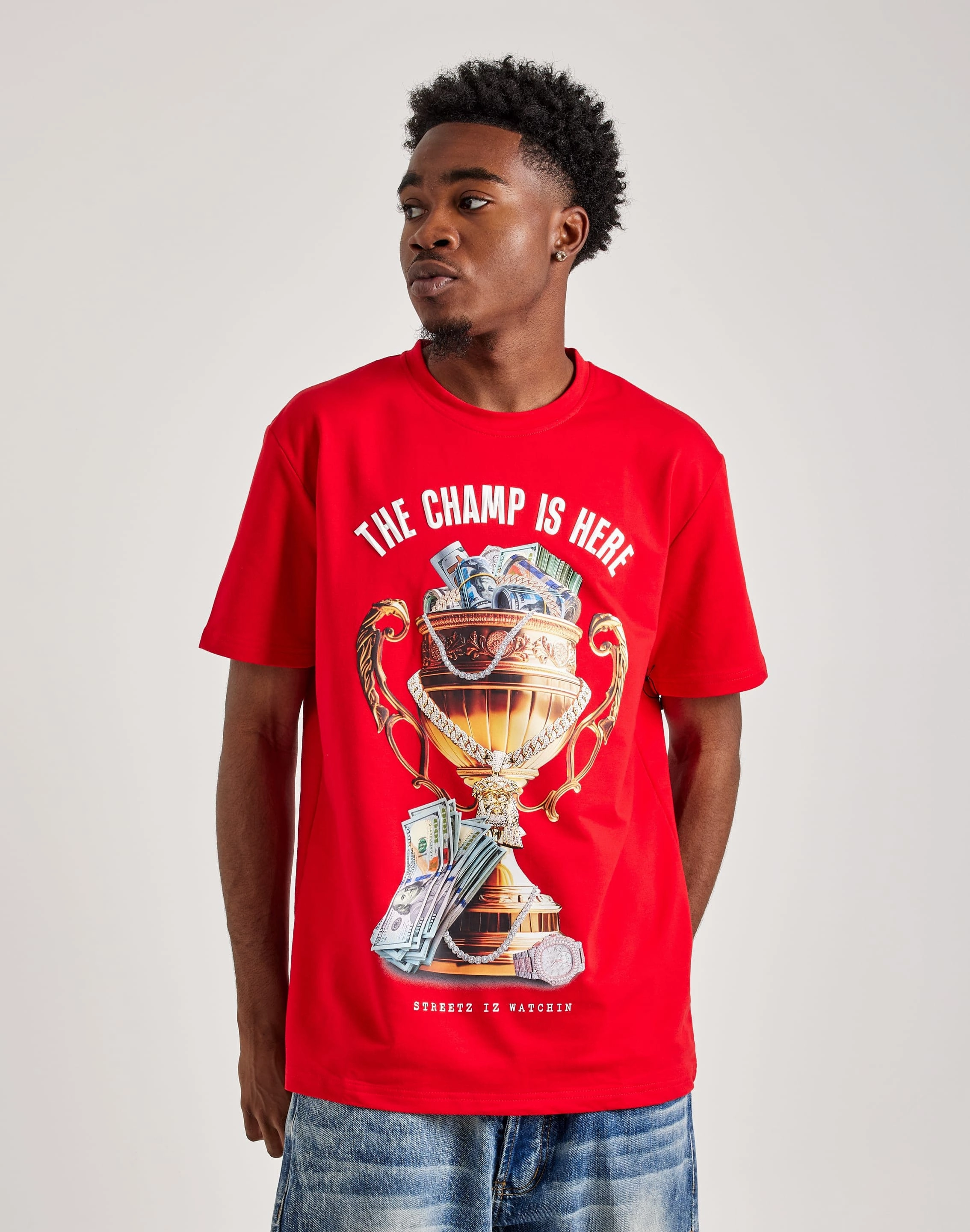 Foot Care street Streetz Iz Watchin The Champ Is Here Tee