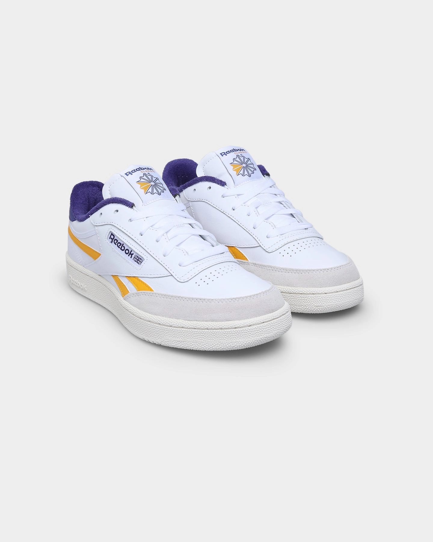 Reebok Club C Revenge White / Collegiate Gold / Bold Purple Trendy Friction Reduction Lining