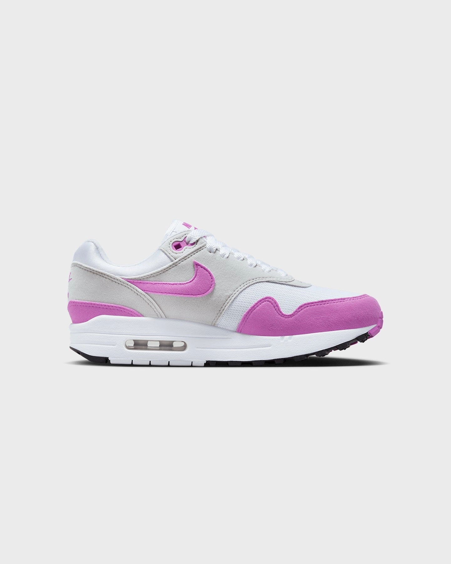 Nike Air Max 1 '87 Grey/Fuchsia Dream Plush flexibility Outdoor shoes