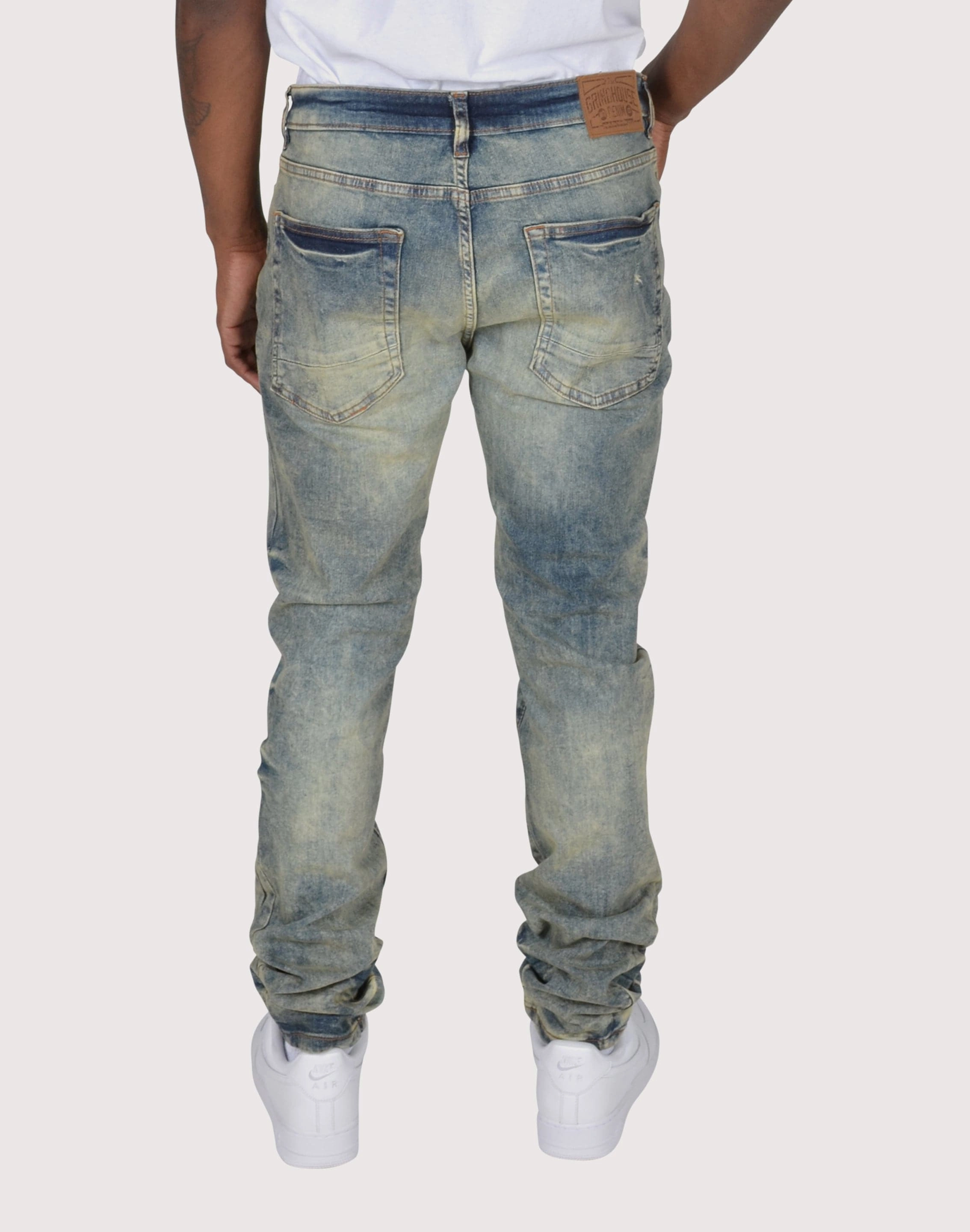 Grindhouse Vintage Heavy Rip N Repair Jeans track and field athletes' speed Durable durability