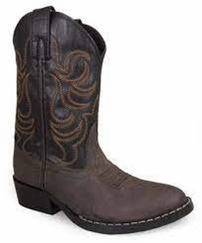 Reinforced Form Weather Resistant User Tear-resistant Smoky Mountain Boots - Boy's Monterey Western Round Toe 1575C