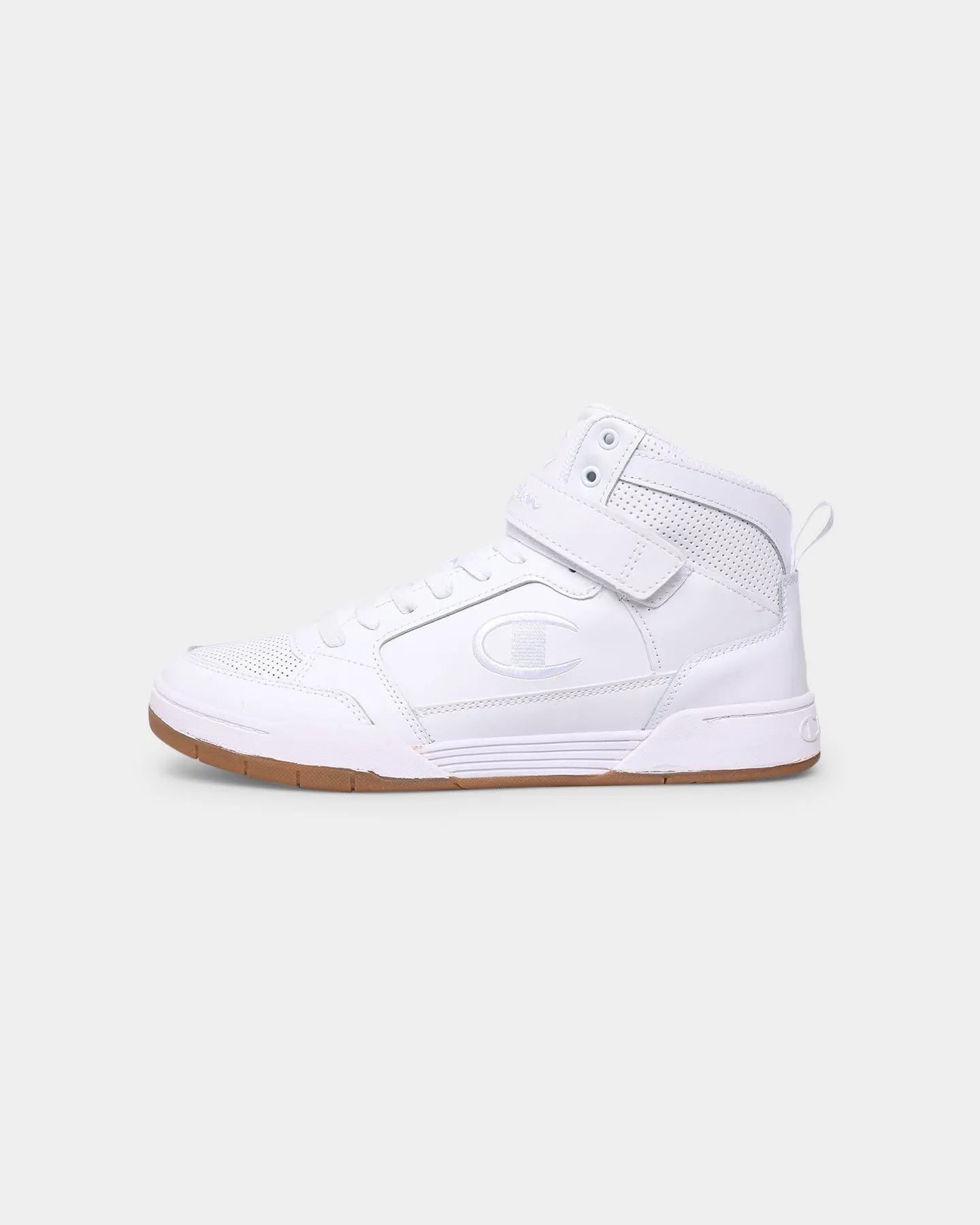 Champion Arena Power Hi-Top Sneaker White/Gum Athletic Look Party - ready